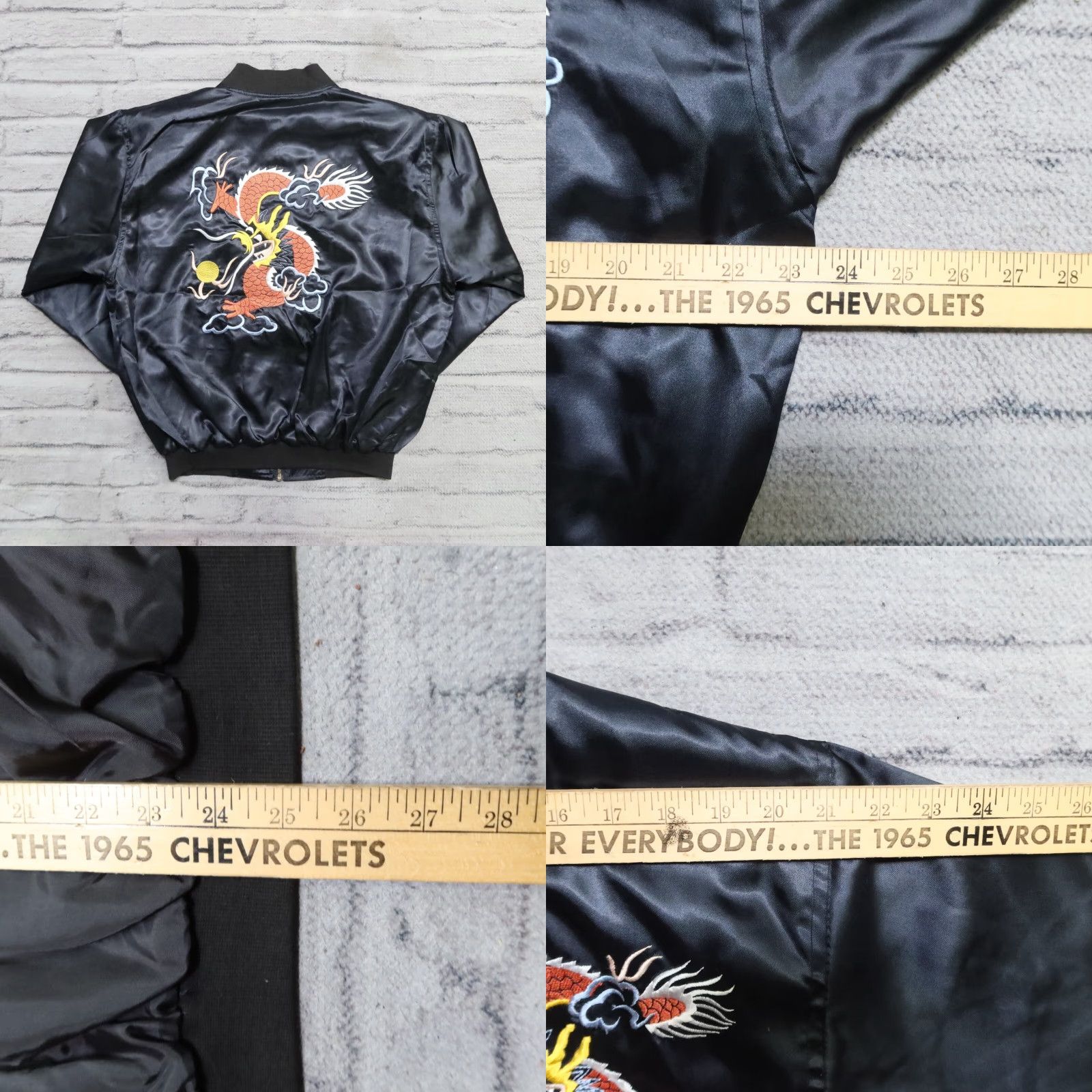 Vintage VINTAGE Esme Bomber Jacket Mens M Black 80s Satin Dragon Souvenir Jacket Size US M / EU 48-50 / 2 - 8 Thumbnail