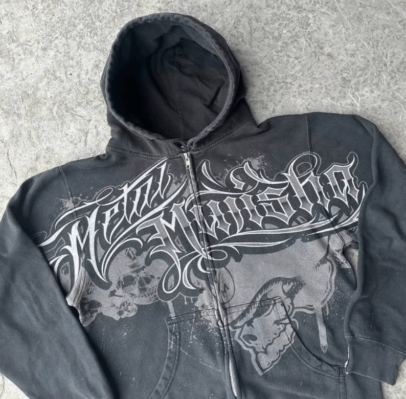 Japanese Brand Oversized Pattern Printed Zipper Hooded Size US L / EU 52-54 / 3 - 3 Thumbnail