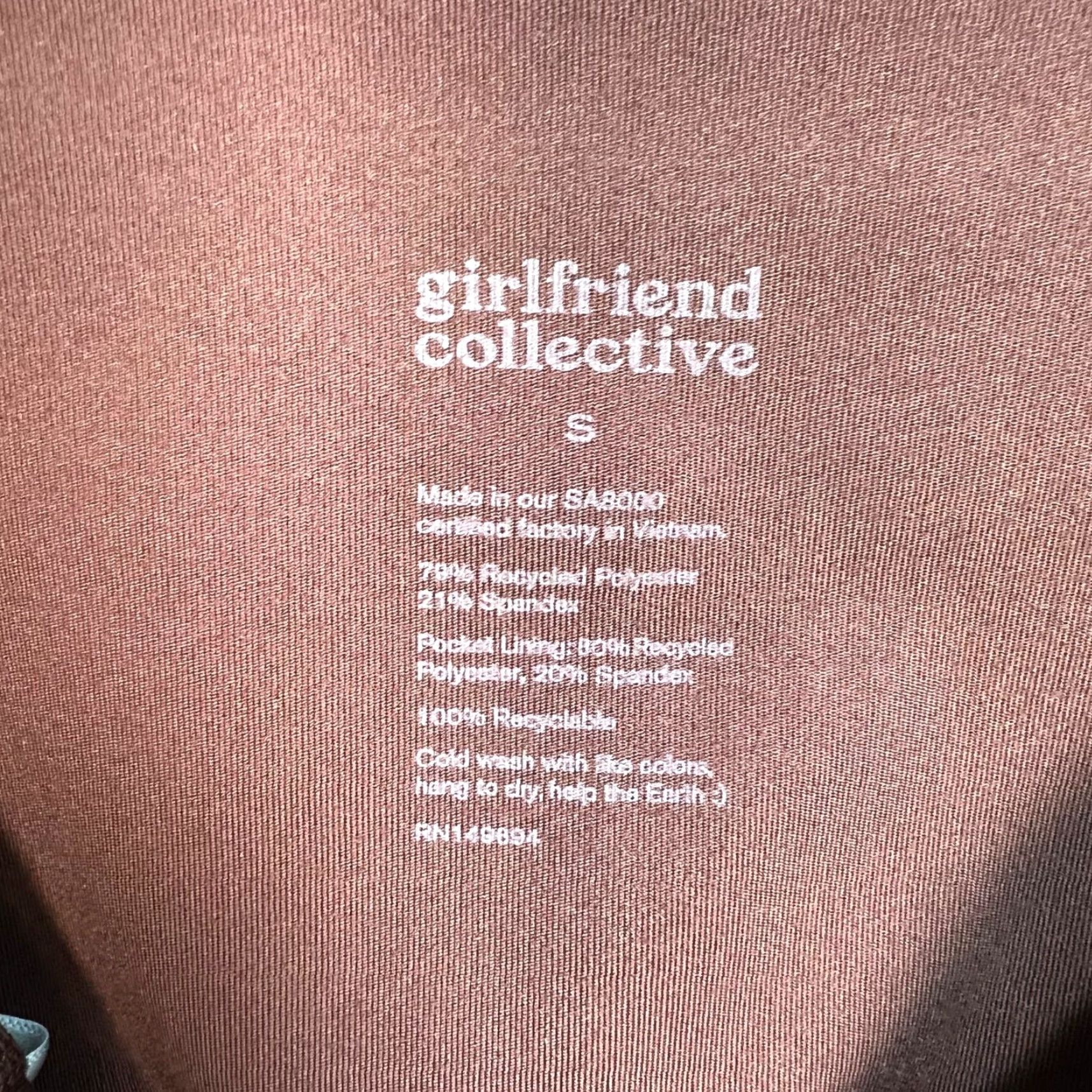 Girlfriend Collective VINTAGE Girlfriend Collective Womens High-Waisted Brown Leggings Size Small Size 28" / US 6 / IT 42 - 3 Thumbnail