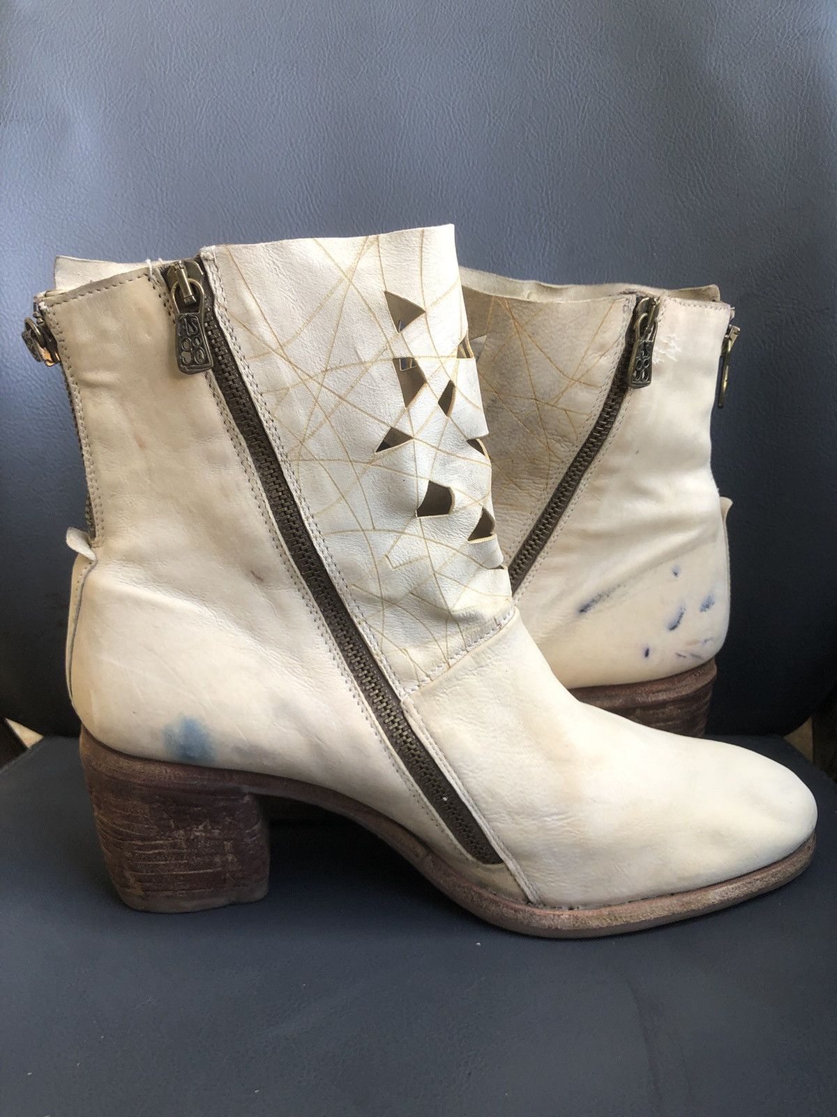 A.S.98 A.S 98 Beige Calfskin Leather Women’s Boots Size 42 Size US 10.5 / IT 40.5 - 5 Thumbnail