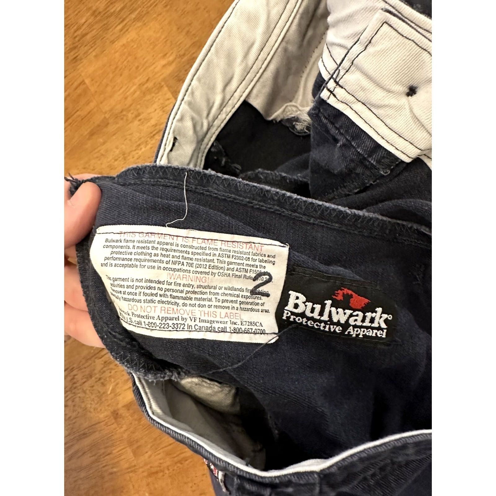 Vintage Bulwark FR Pants Men 32x31 Westex Ultrasoft Blue Cargo Workwear Size US 32 / EU 48 - 3 Thumbnail