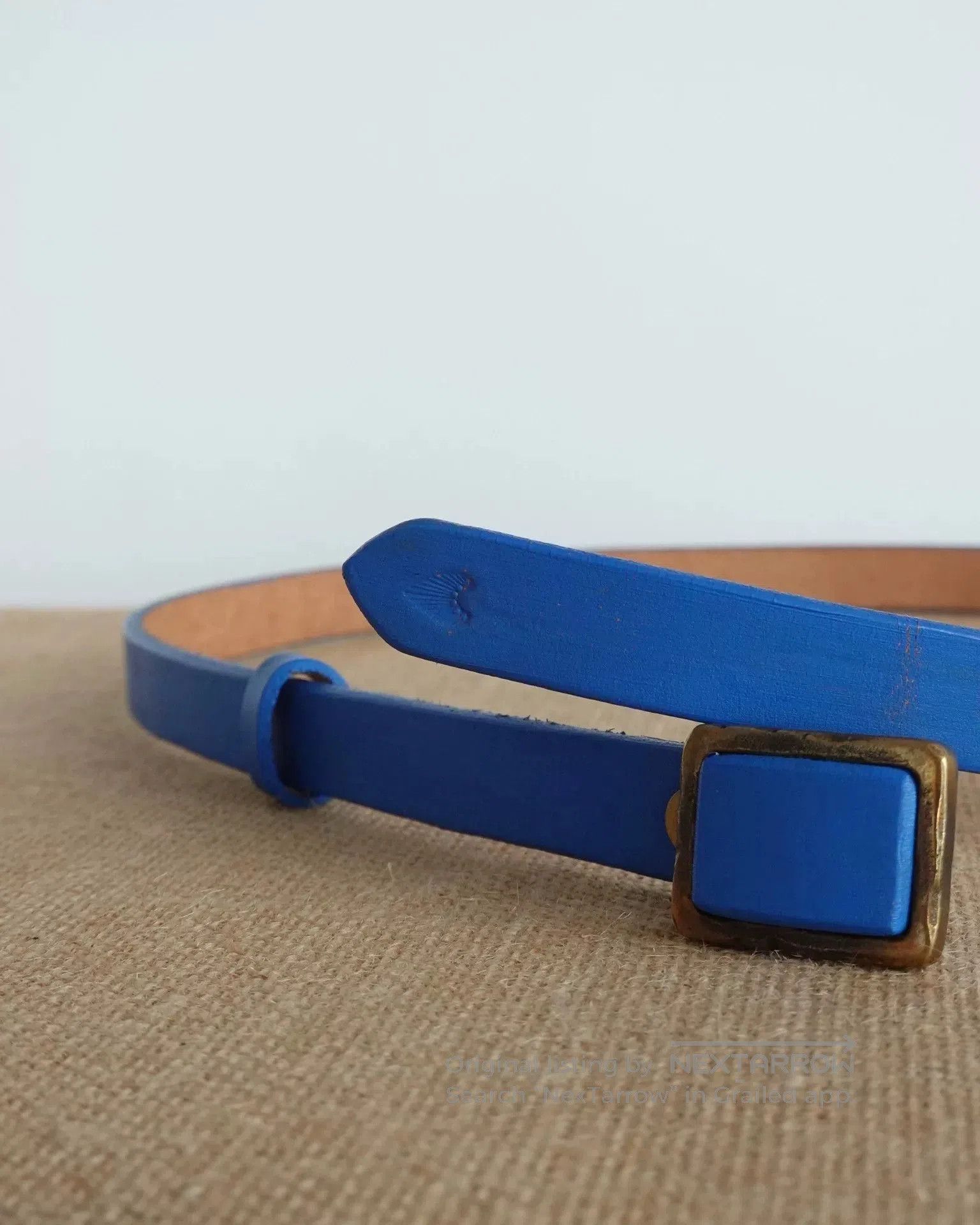 Kapital KAPITAL Blue Metal Leather Belt. Size ONE SIZE - 7 Thumbnail
