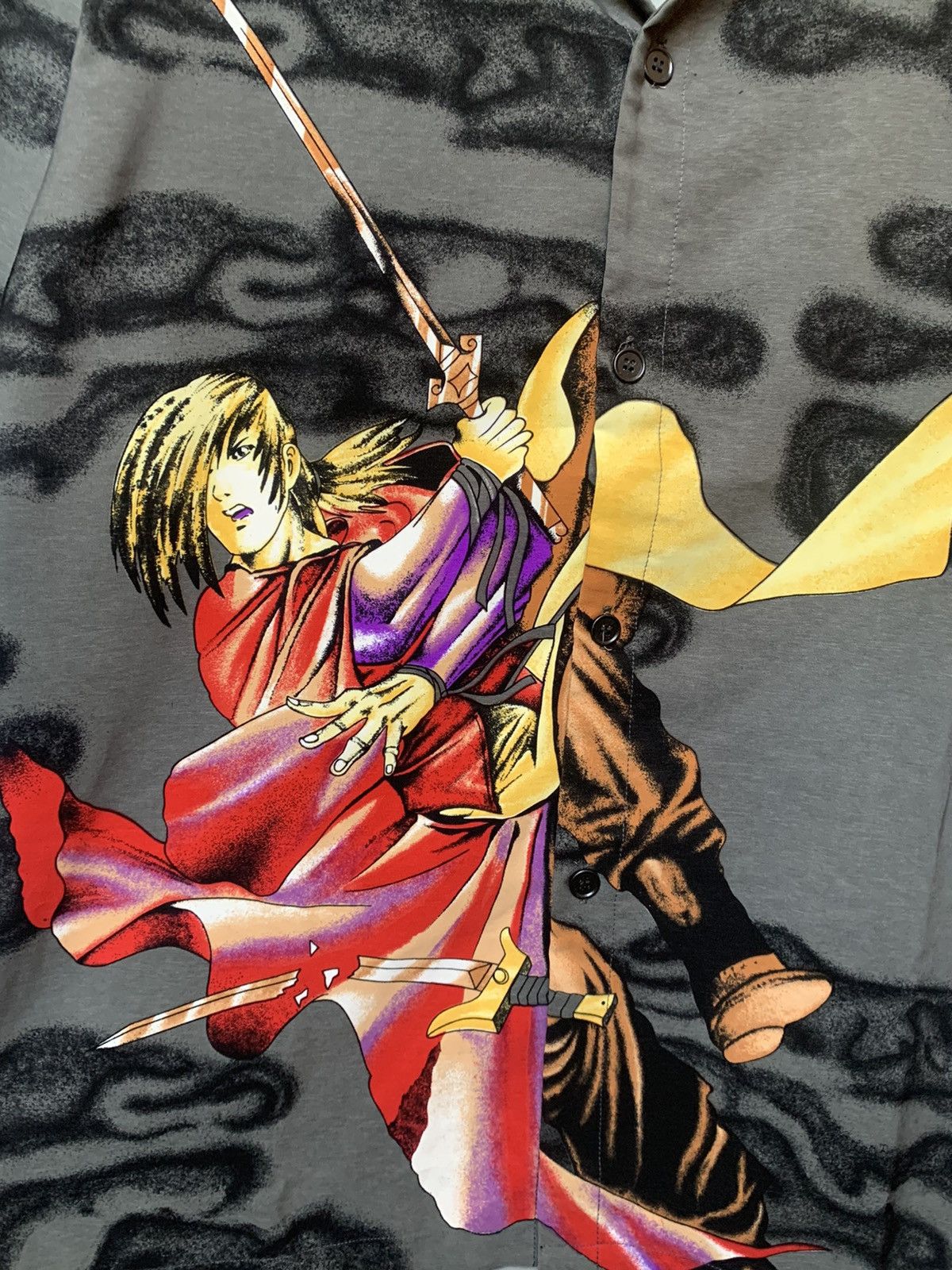 Japanese Brand × Vintage Vintage Y2K Anime shirt /button up | Single Stitch | L Size US L / EU 52-54 / 3 - 2 Thumbnail