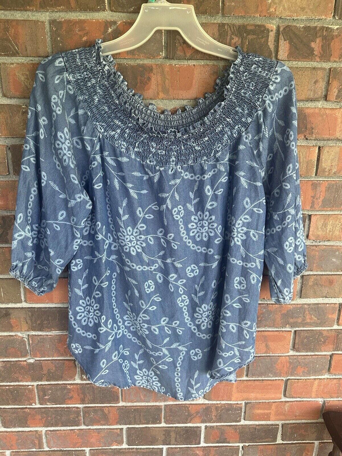 Other Women's Top Large Pioneer Women Blue Tunic Size L / US 10 / IT 46 - 3 Thumbnail
