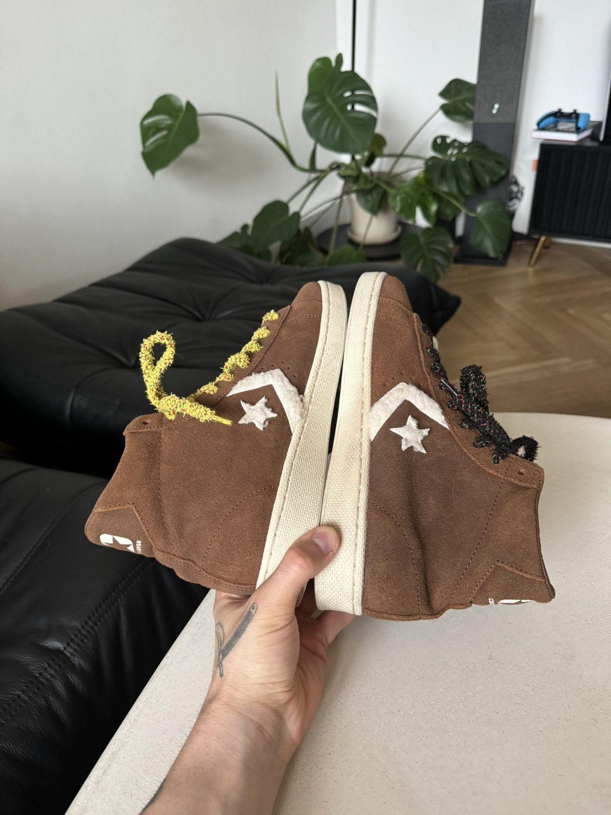 Barriers × Converse Barriers x Converse High Top Collab Shoes Brown Streetwear Size US 8 / EU 41 - 5 Thumbnail