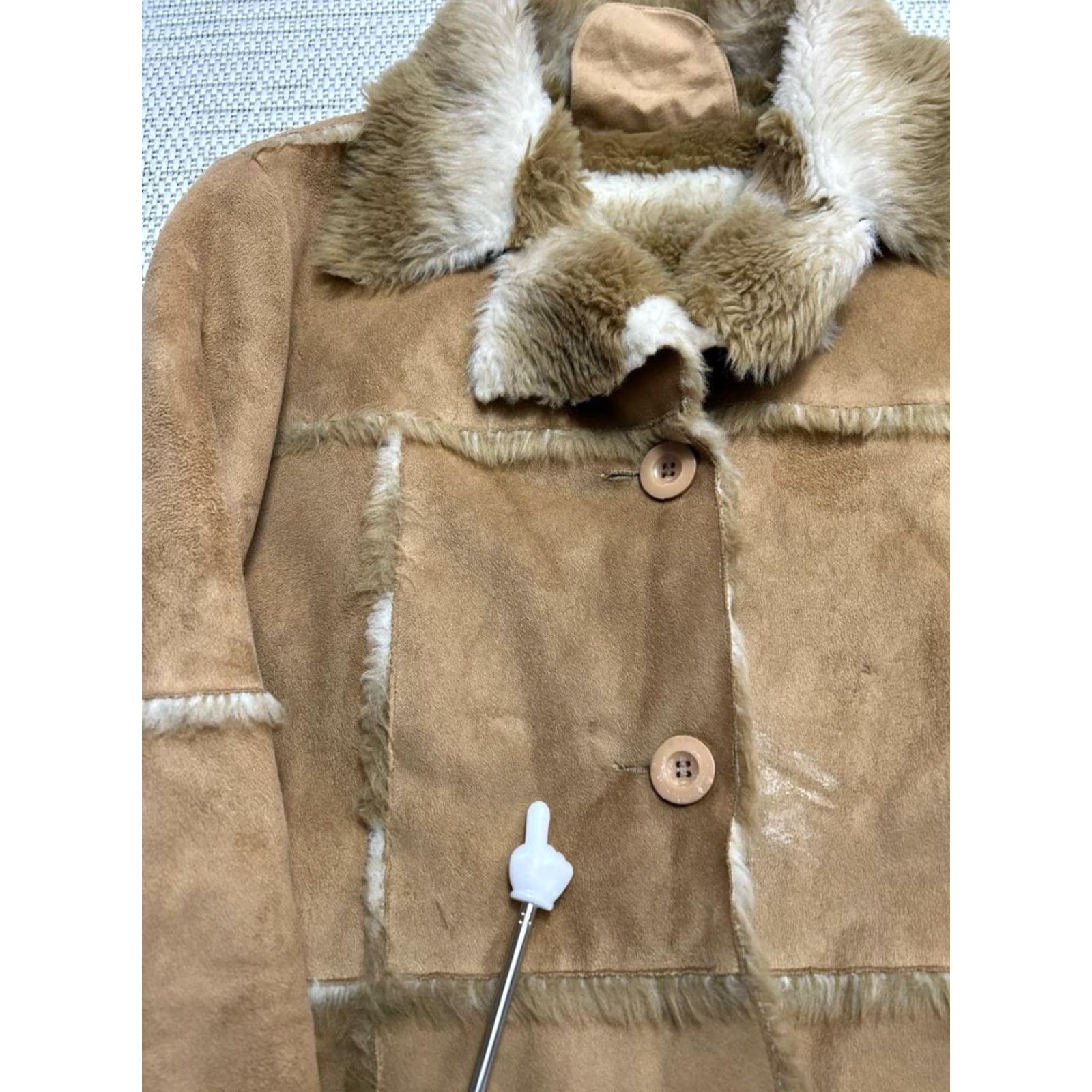 Bebe VINTAGE Bebe Fur Lined Afghan Coat Womens Small Brown Lined Notch Lapel Coat Size S / US 4 / IT 40 - 5 Thumbnail