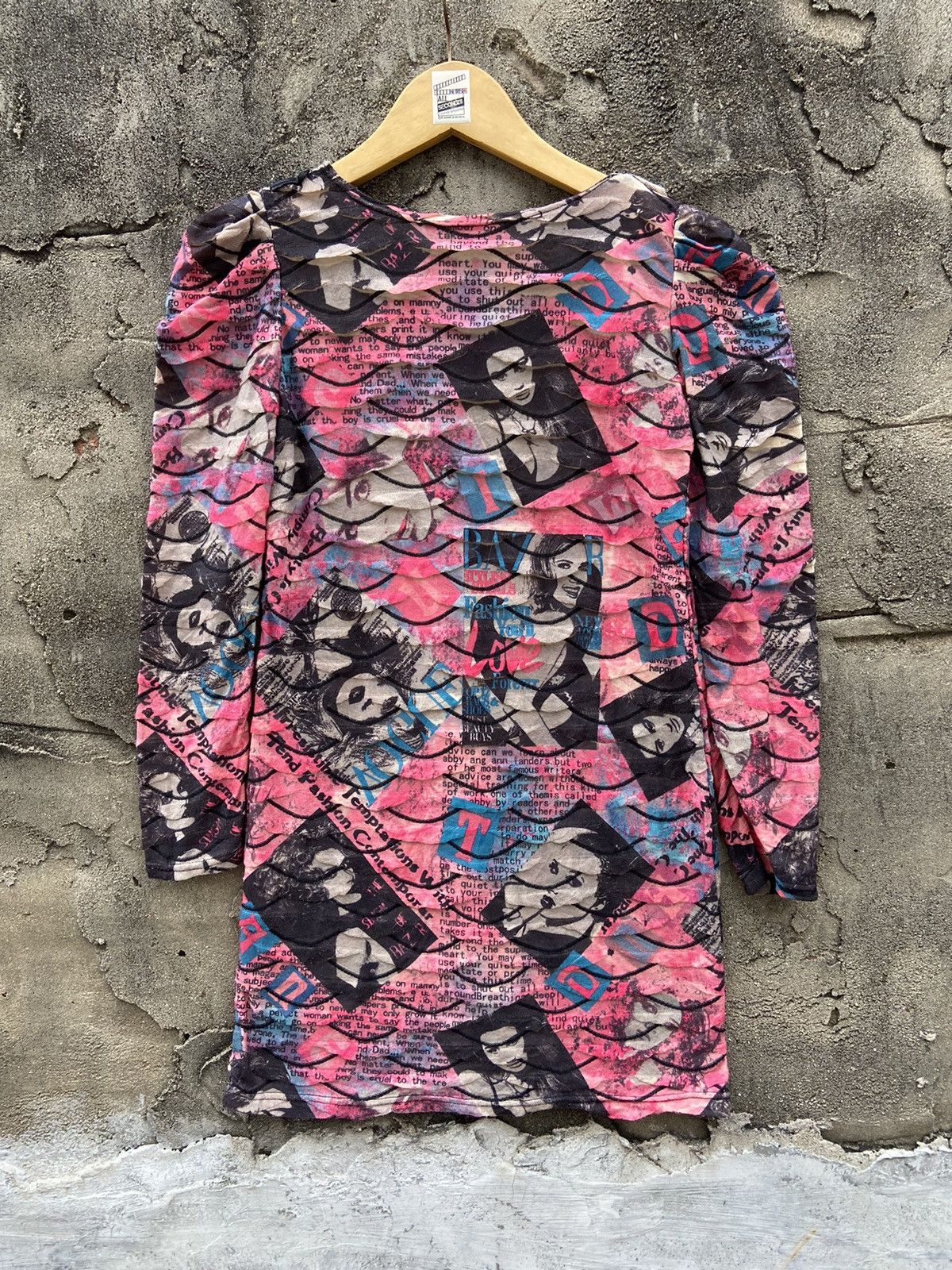 Beauty Beast × Hysteric Glamour × Japanese Brand 2000s newspaper women full print midi dress Size M / US 6-8 / IT 42-44 - 2 Thumbnail