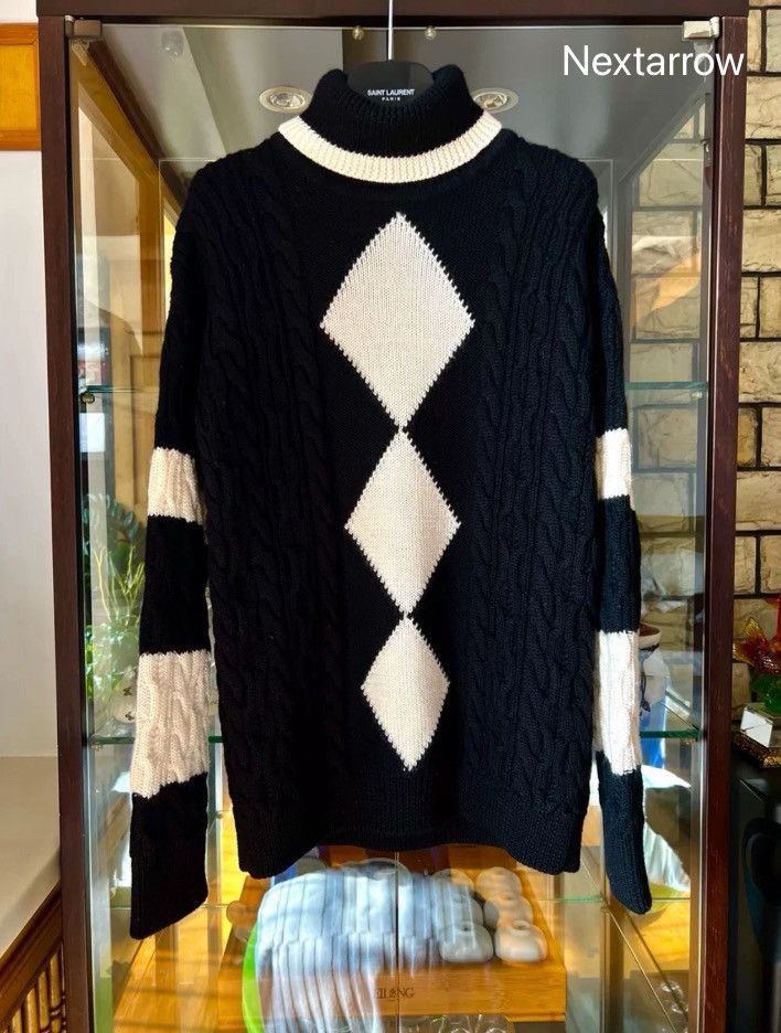 Saint Laurent Paris × Yves Saint Laurent Saint Laurent 21fw Black and White Sweater2410-Nextarrow Size US M / EU 48-50 / 2 - 1 Thumbnail
