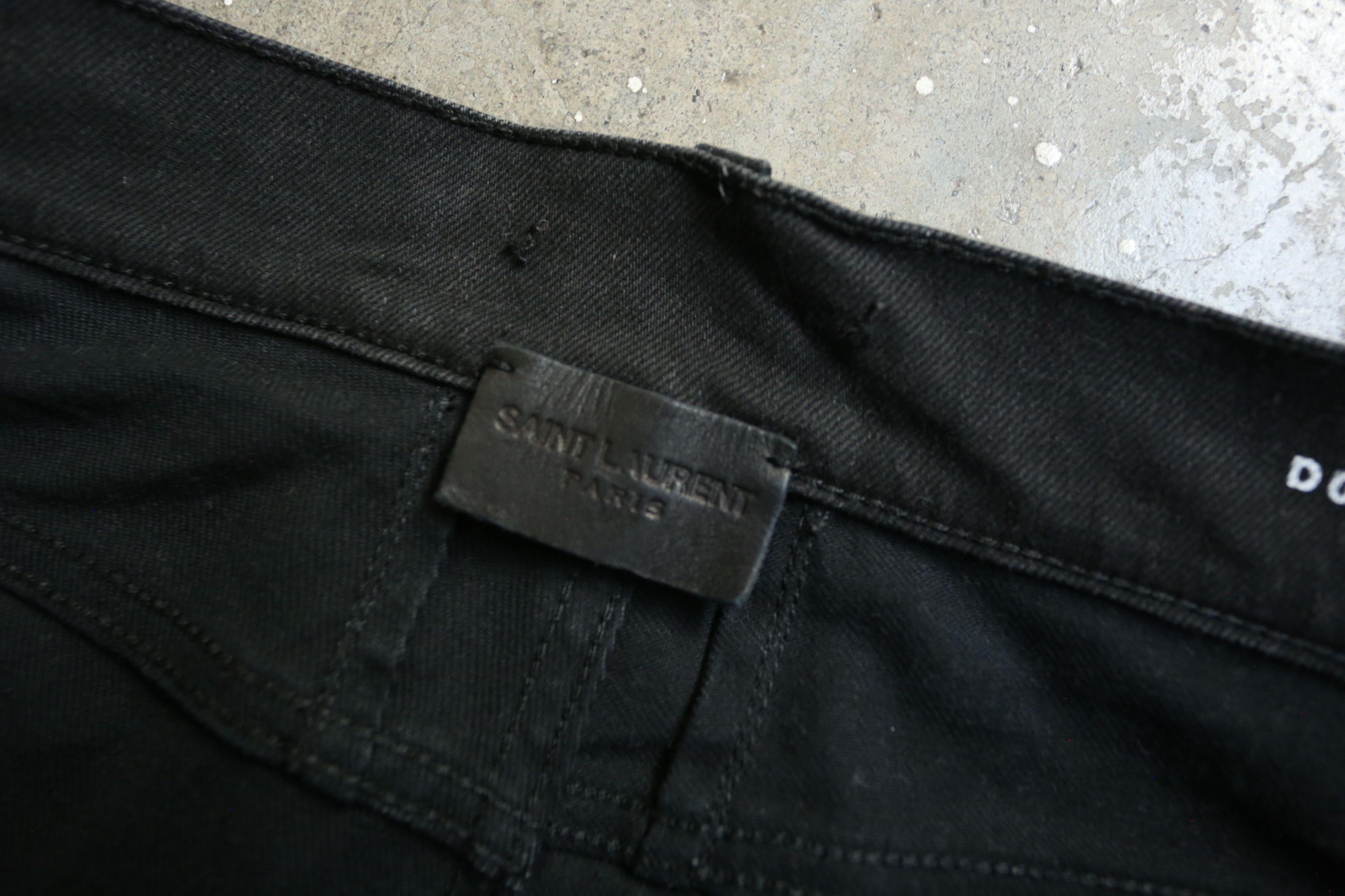 Saint Laurent Paris SLP - Hedi Slimane - F/W 15 - D02 Waxed Denim Jean Size US 30 / EU 46 - 4 Thumbnail