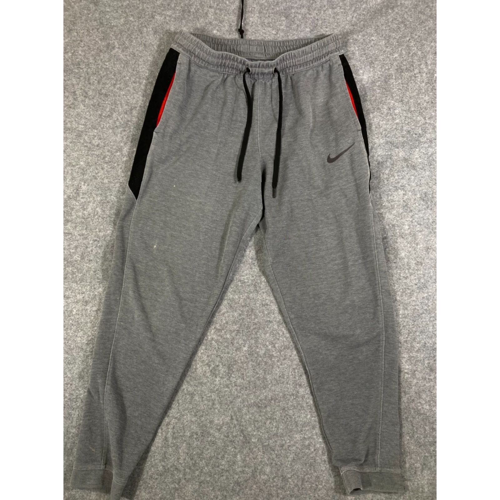Nike Nike Dri-Fit Training Jogger Pants Mens Large Gray Drawstring Logo Pockets Size US 33 - 3 Thumbnail