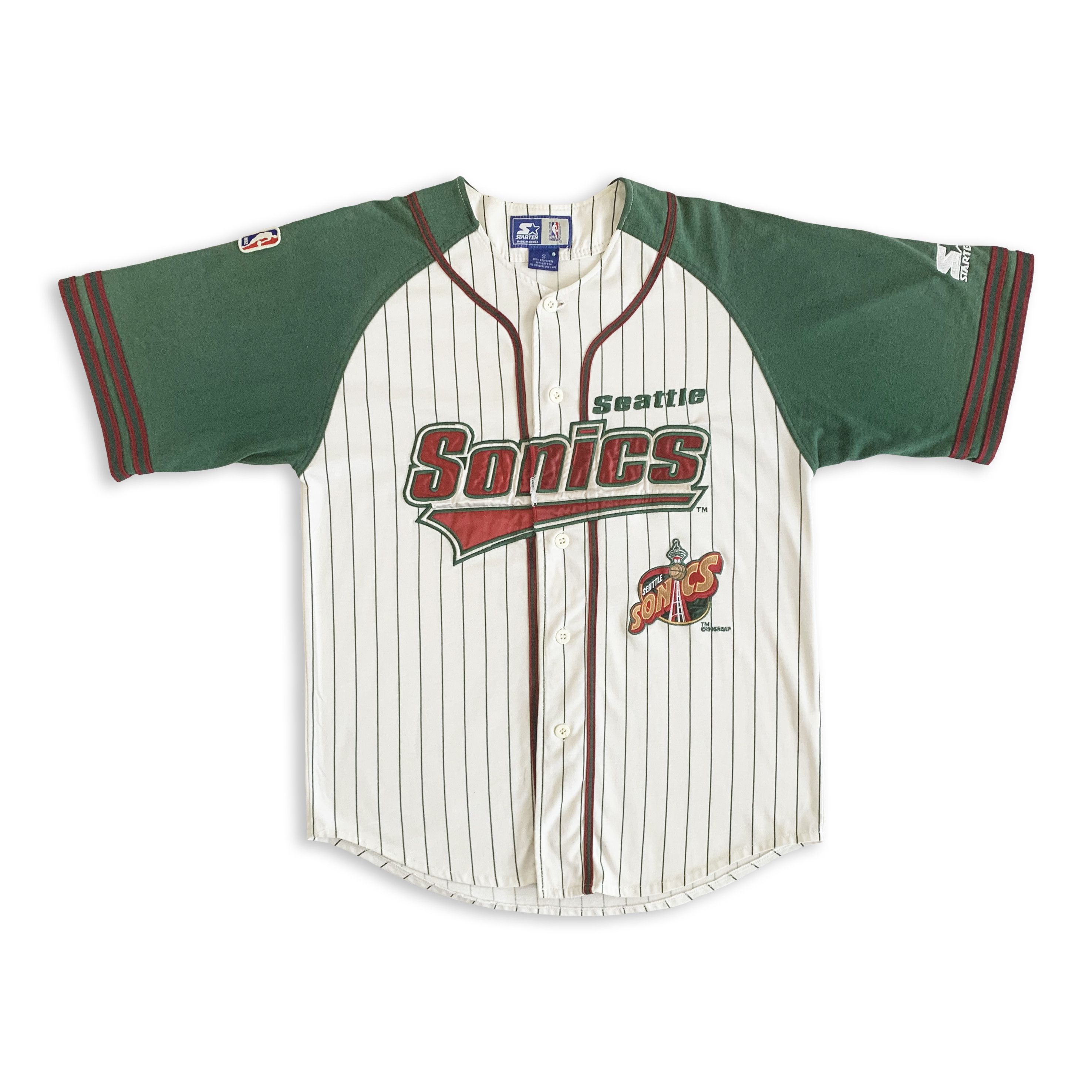 Starter Vintage 90 STARTER Seattle Supersonics Baseball Jersey Shirt Size US M / EU 48-50 / 2 - 2 Thumbnail