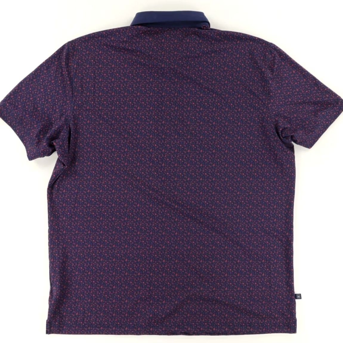 Mizzen+Main Mizzen + Main Classic Fit Ditzy Leaf High Stretch Polo Shirt Navy Men's XL Size US XL / EU 56 / 4 - 4 Thumbnail