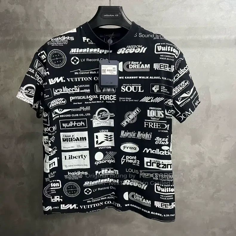 Louis Vuitton Black monogram multi-logo printed casual sho