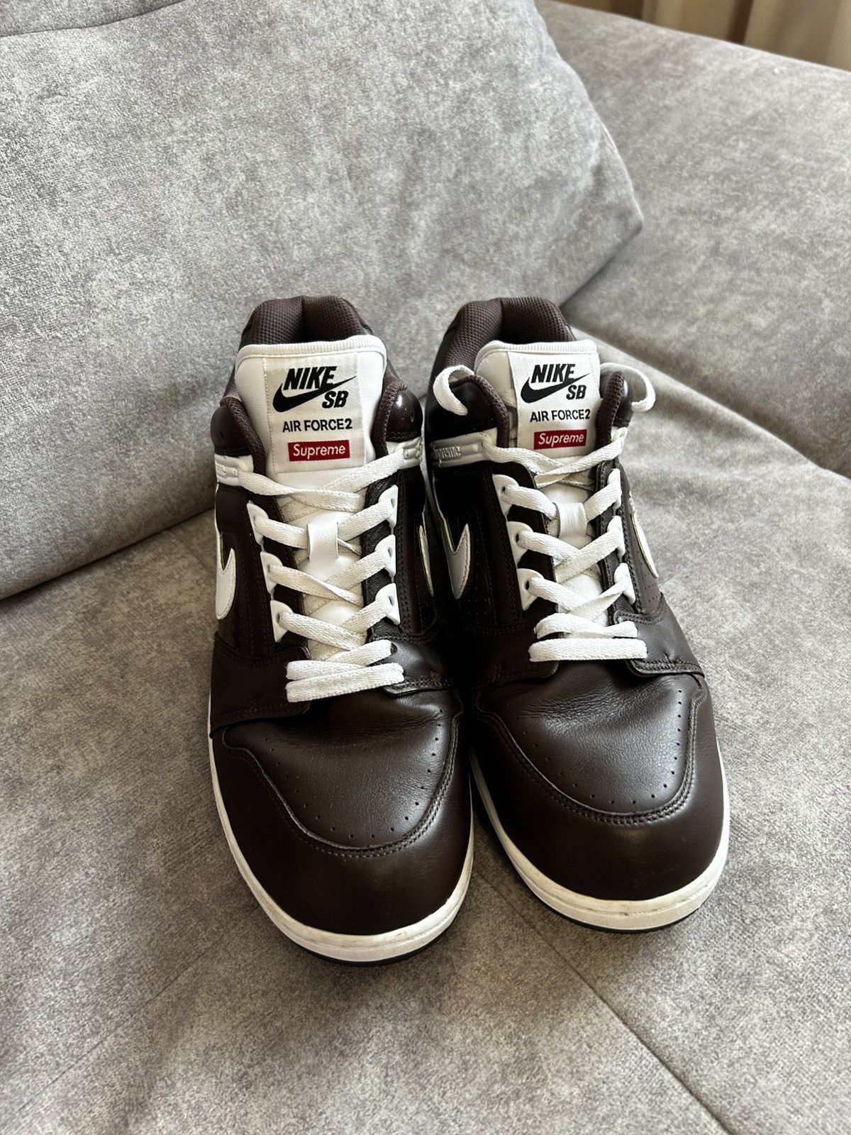 Nike × Supreme 🔥 Nike x Supreme Air Force 2 Brown 🔥 Size US 11 / EU 44 - 4 Thumbnail