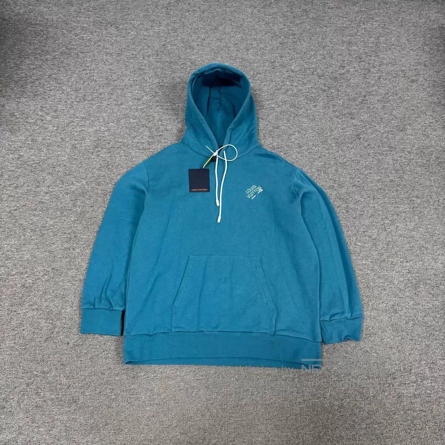 Louis Vuitton Blue Hoodie with Drawstring and Front Pocket. Size US XXL / EU 58 / 5 - 1 Thumbnail