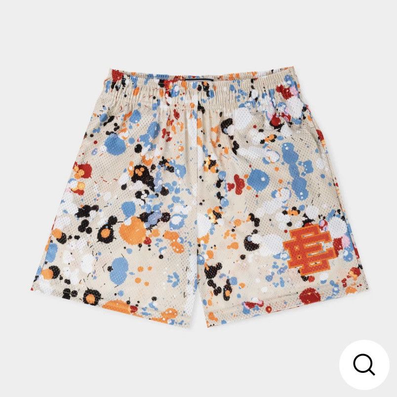 image of Eric Emanuel Ee Paint Splatter Shorts Xxl, Men's (Size 41)