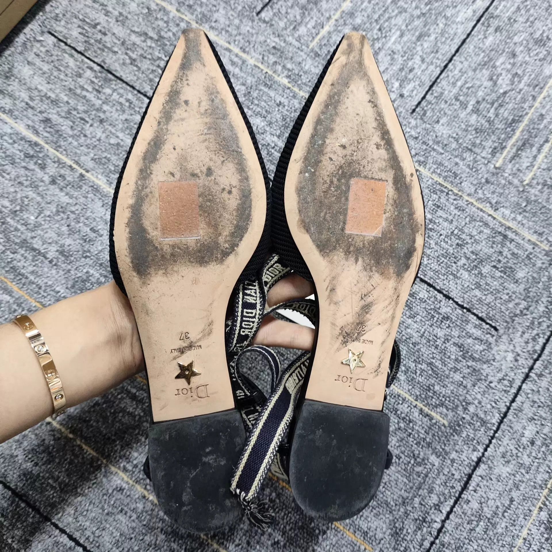 Dior Dior Black Minimalist Women's Flats Size US 5.5 / IT 35.5 - 3 Thumbnail