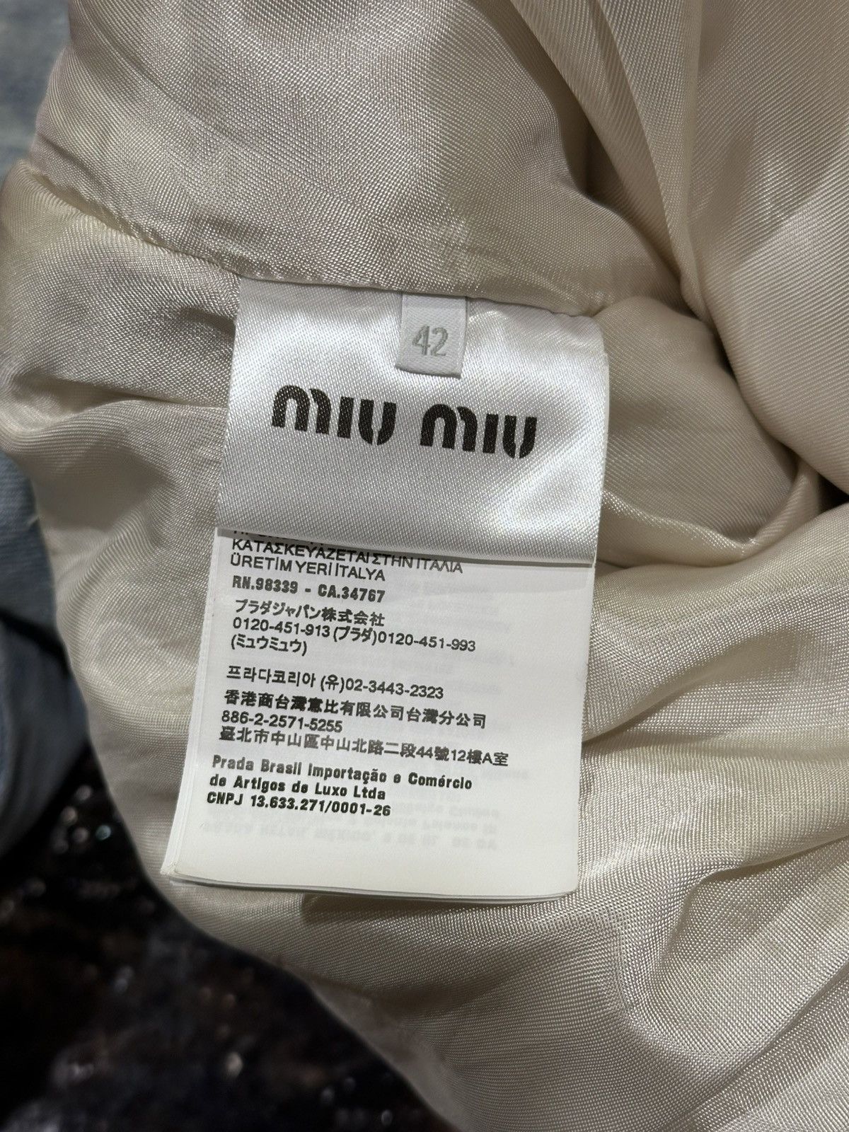 Miu Miu Miu Miu FW24 Corduroy Collar Light Wash Denim Jacket Size US XL / EU 56 / 4 - 12 Thumbnail