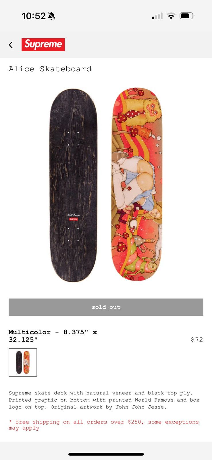 Supreme Supreme Urs Fischer Skateboard Deck | Grailed