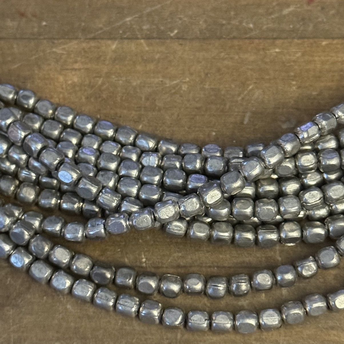 Other Silver tone multi strand cube bead necklace Size ONE SIZE - 6 Thumbnail
