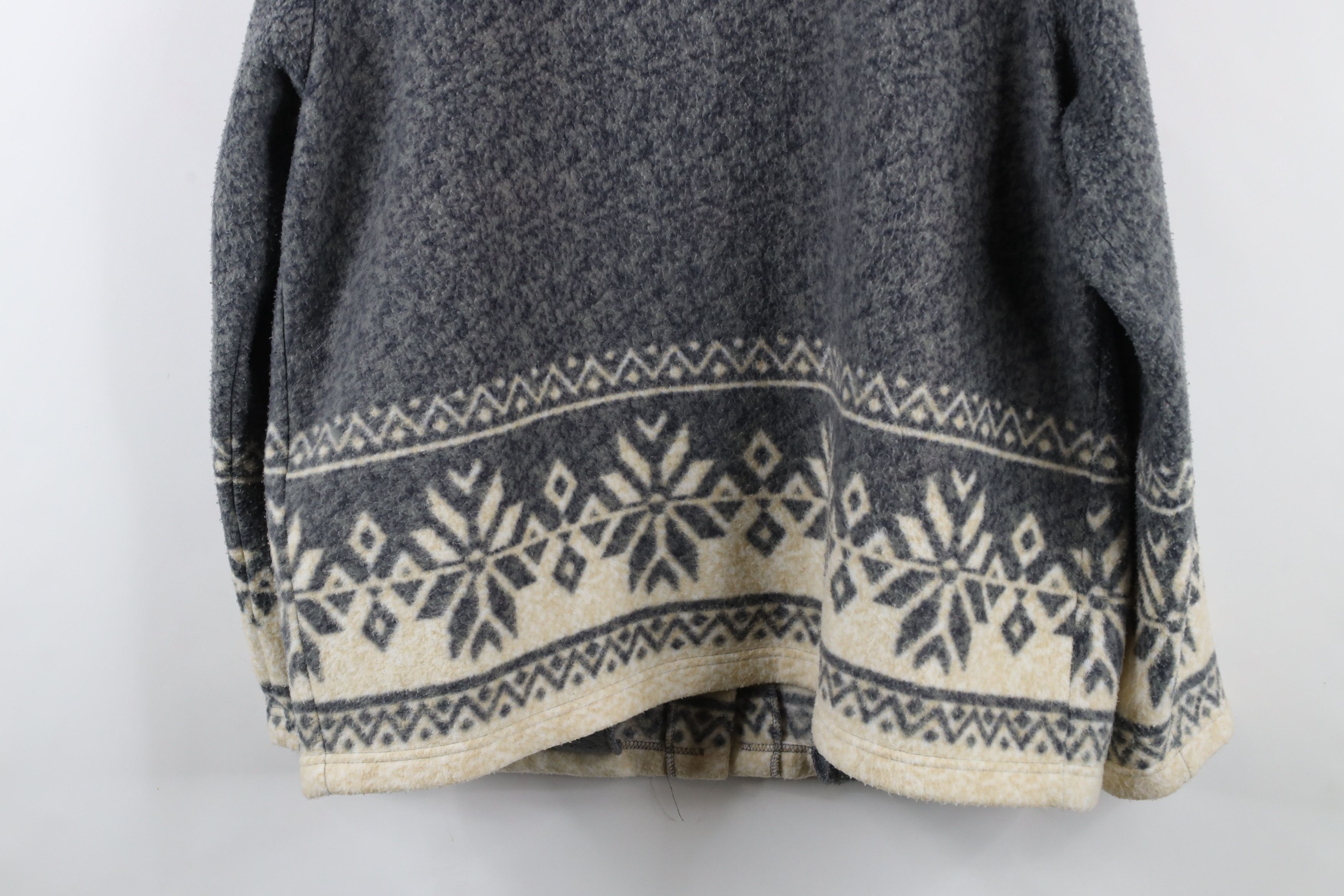 Vintage Vintage 90s Streetwear Snowflake All Print Fleece Jacket Size XL / US 12-14 / IT 48-50 - 9 Thumbnail