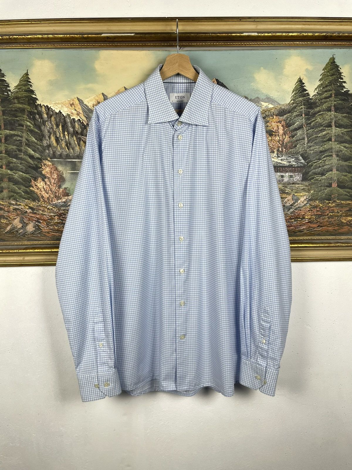 Eton Eton Blue Button Ups Shirt Old Money Luxury Designer Premium Size US XL / EU 56 / 4 - 1 Thumbnail
