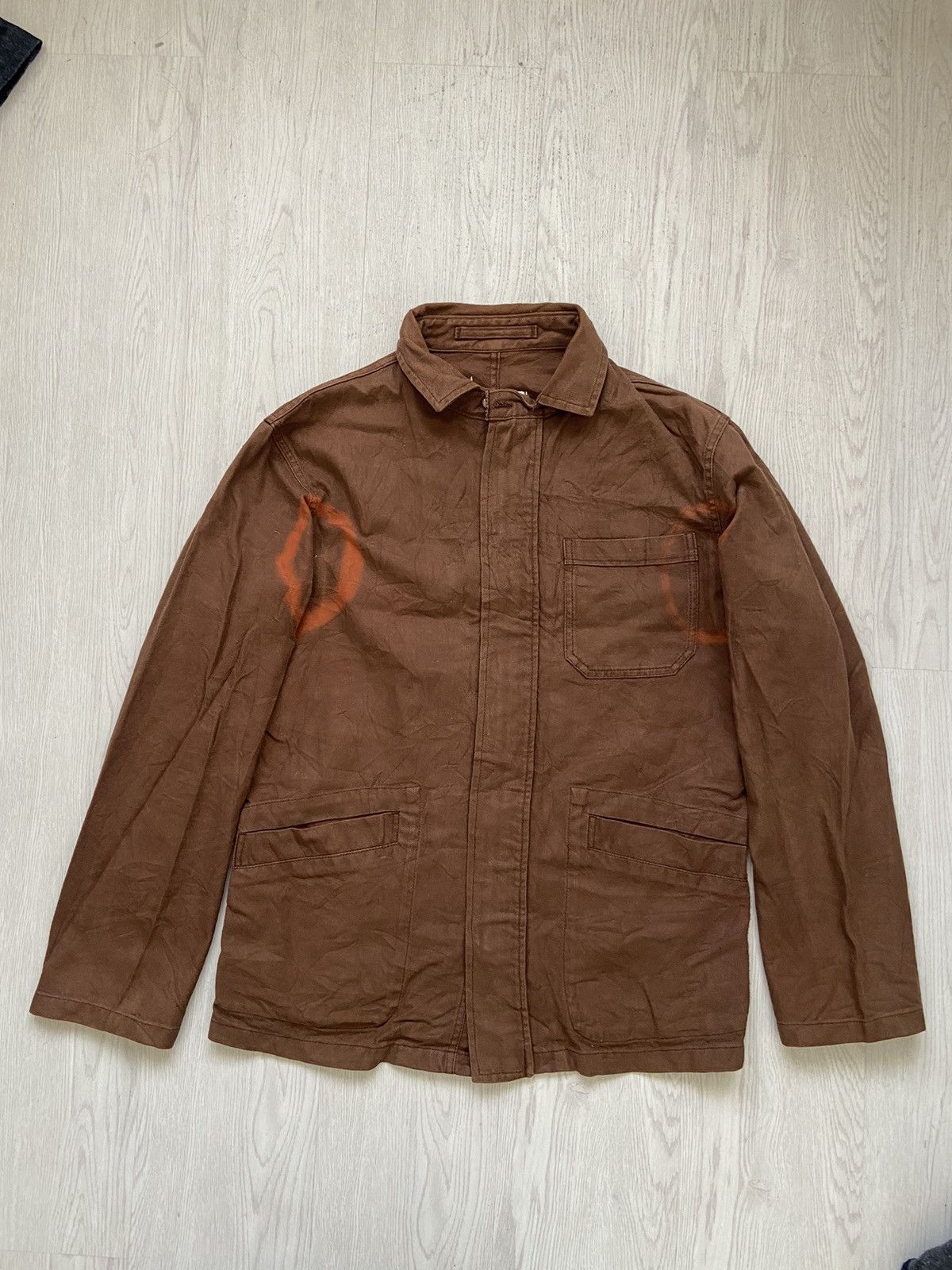 CABANE de ZUCCa × Issey Miyake Vintage 2000’s Zucca Travail Spiral Design Chore Jacket Size US M / EU 48-50 / 2 - 1 Thumbnail