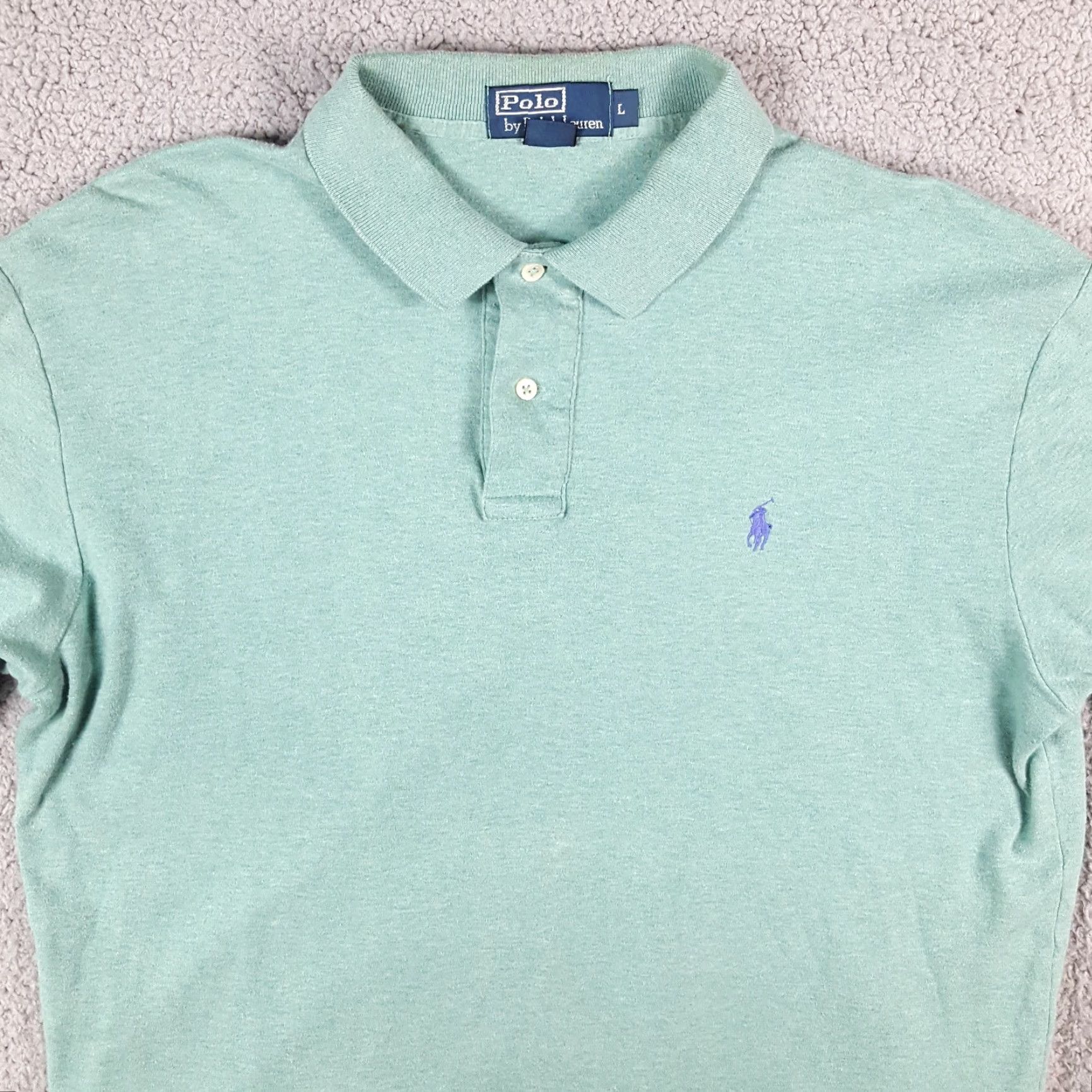 Polo Ralph Lauren VINTAGE Polo Ralph Lauren Preppy Button-Up Shirt Men's Large Short Sleeve Collared Green Cotton 90s Casual Retro Size US L / EU 52-54 / 3 - 2 Thumbnail