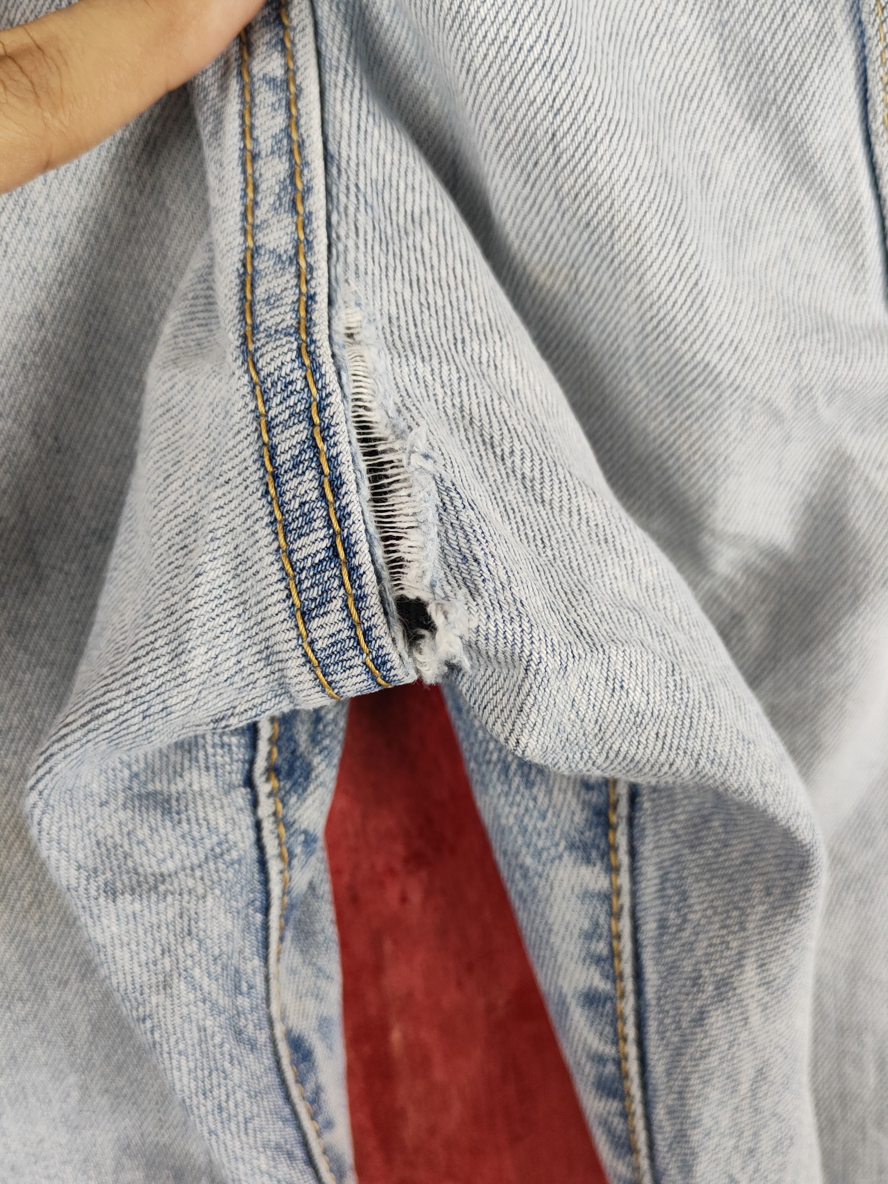 Edwin Edwin Blue Faded Distressed Ripped Jeans #S1636 Size US 31 - 10 Thumbnail