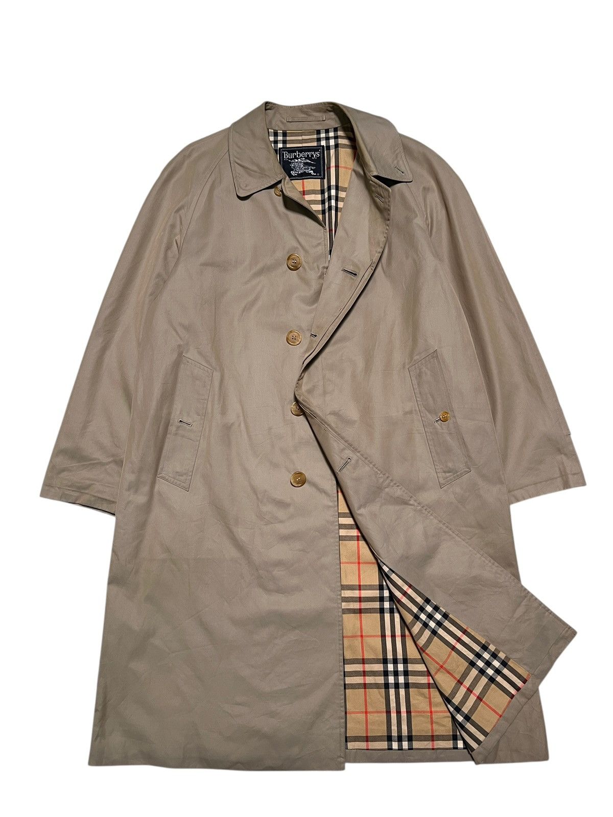 Burberry Vintage Burberrys Trenchcoat Nova Check Rich Brown Biege Size US M / EU 48-50 / 2 - 1 Thumbnail