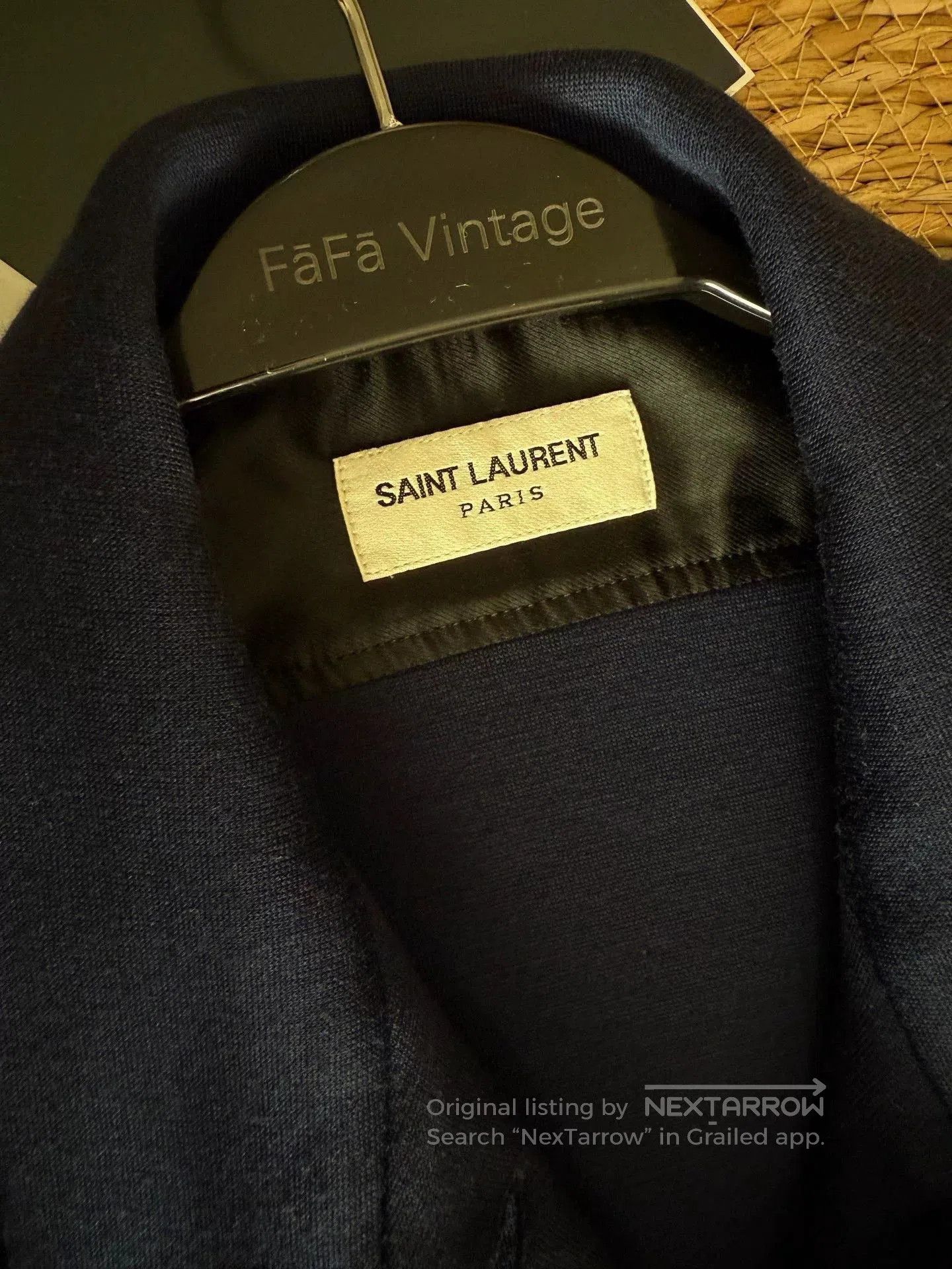 Yves Saint Laurent YSL Logo Embroidered Shirt Jacket. Size S / US 4 / IT 40 - 4 Thumbnail
