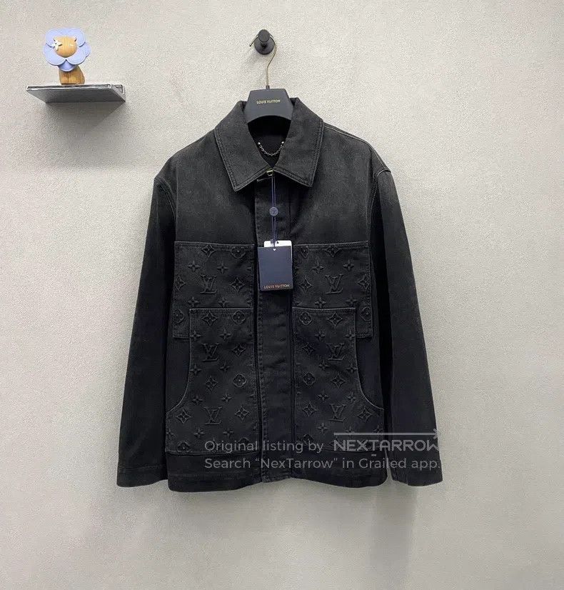 Louis Vuitton Louis Vuitton 24 Washed and Worn Black Denim Jackets Size US M / EU 48-50 / 2 - 2 Thumbnail