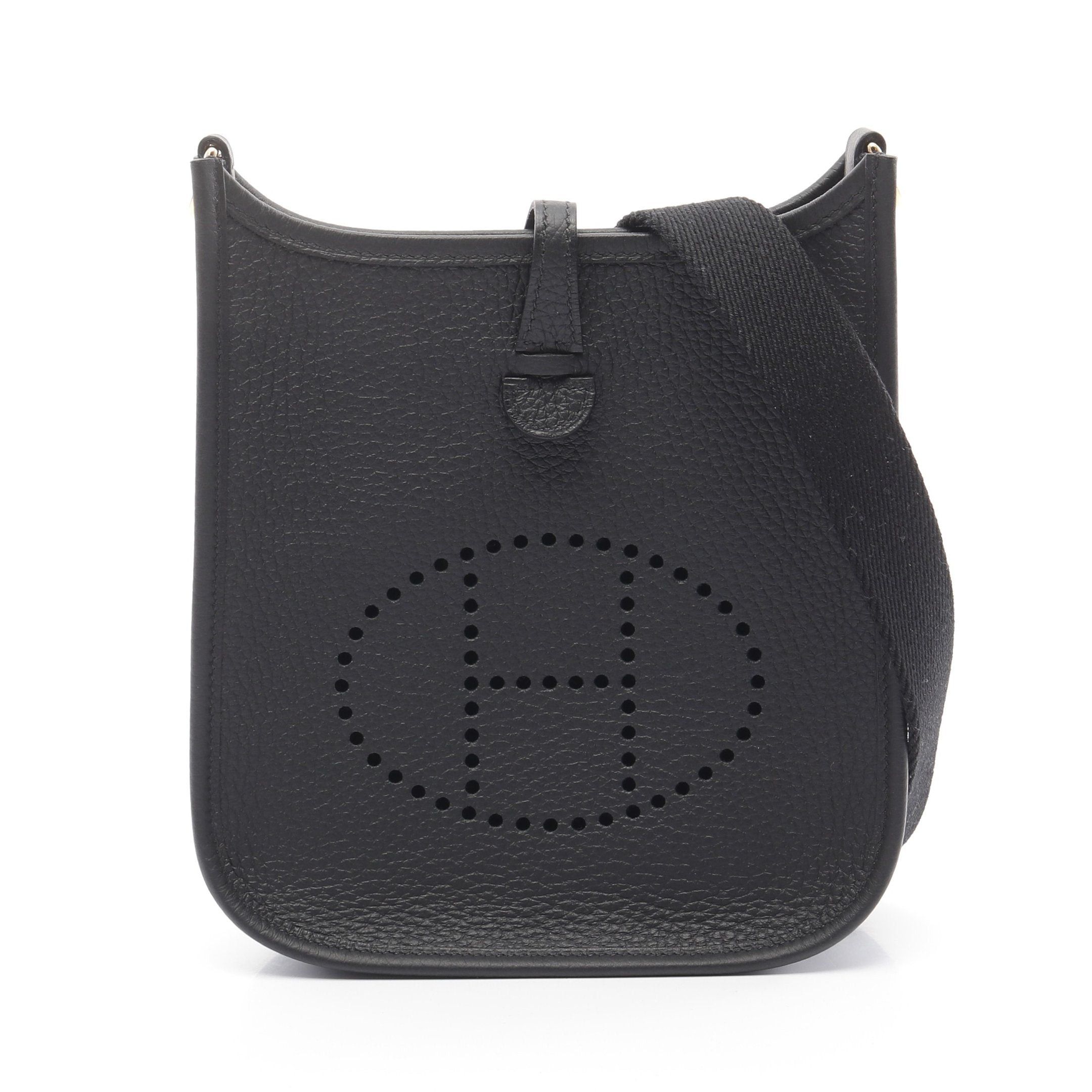 Hermes Hermes Evelyn Tpm Amazon Shoulder Bag Clemence Leather Black Gold Hardware Double Engraved Size ONE SIZE - 1 Thumbnail