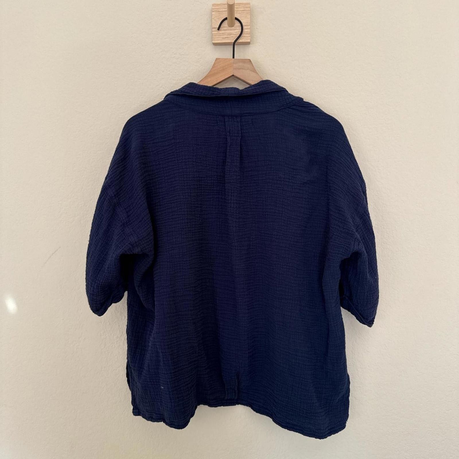Other FREE PEOPLE Women's M Loose Short Sleeve Blue 100% cotton Size M / US 6-8 / IT 42-44 - 3 Thumbnail