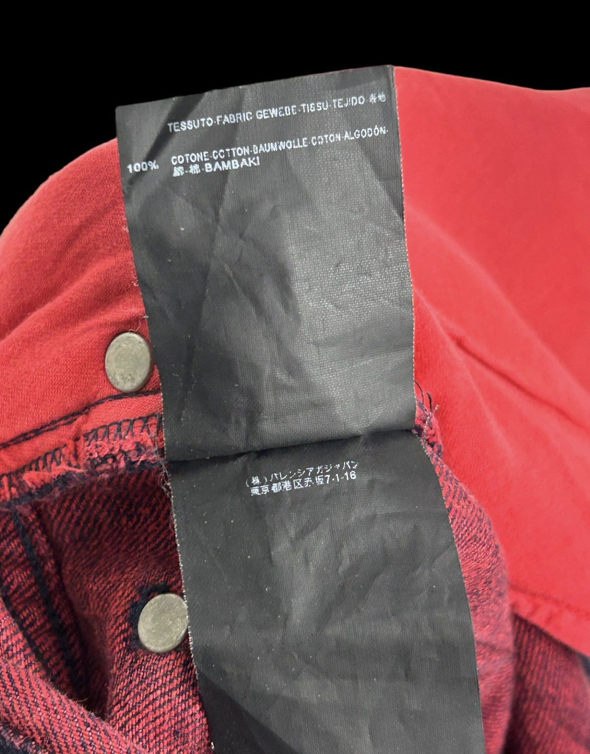 Balenciaga Super Rare Balenciaga 2012 Red Washed Denim Size US 29 - 13 Thumbnail