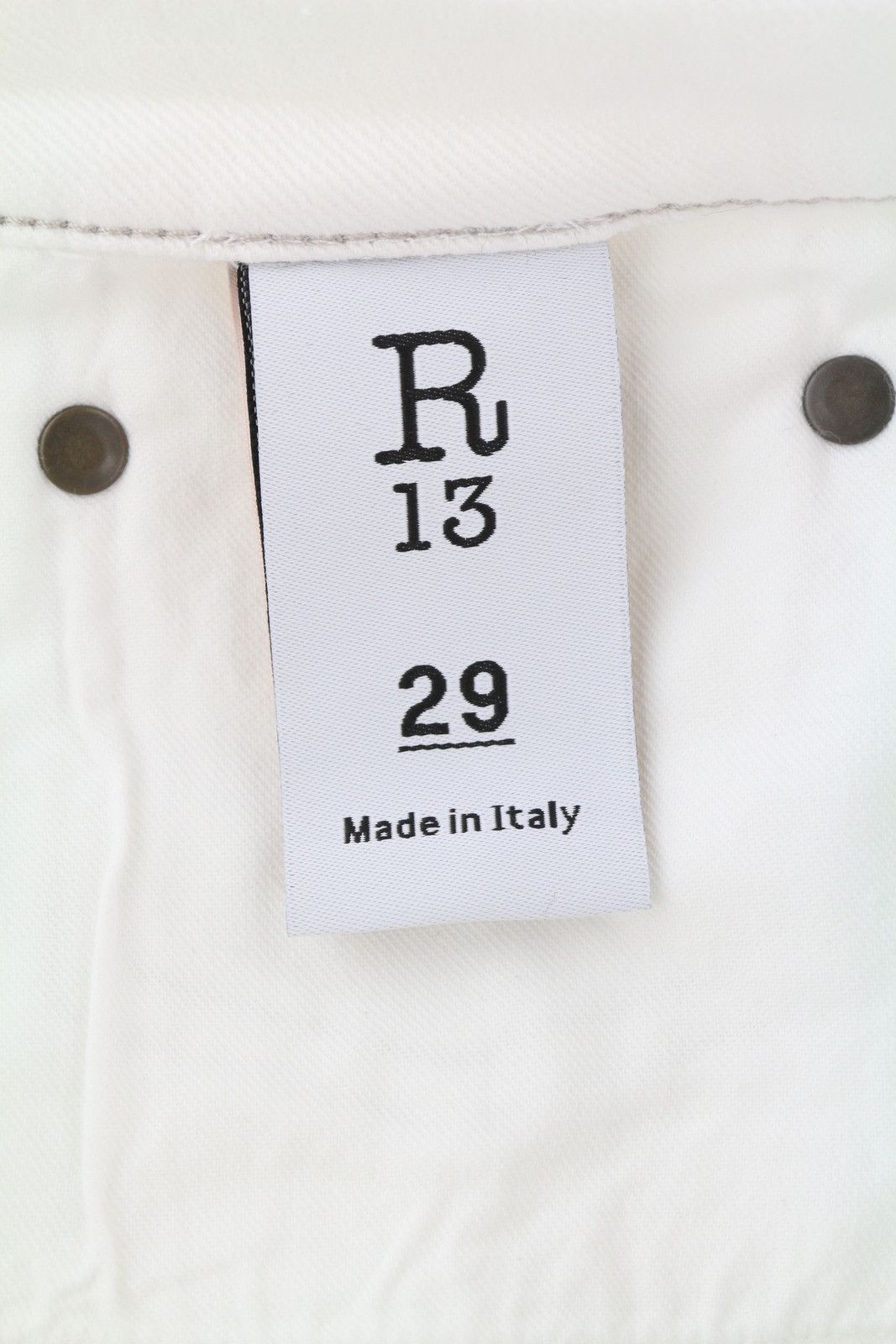 R13 KICK FIT 29 Bale White Flared Cropped Light Denim 86254 Size 29" - 8 Thumbnail