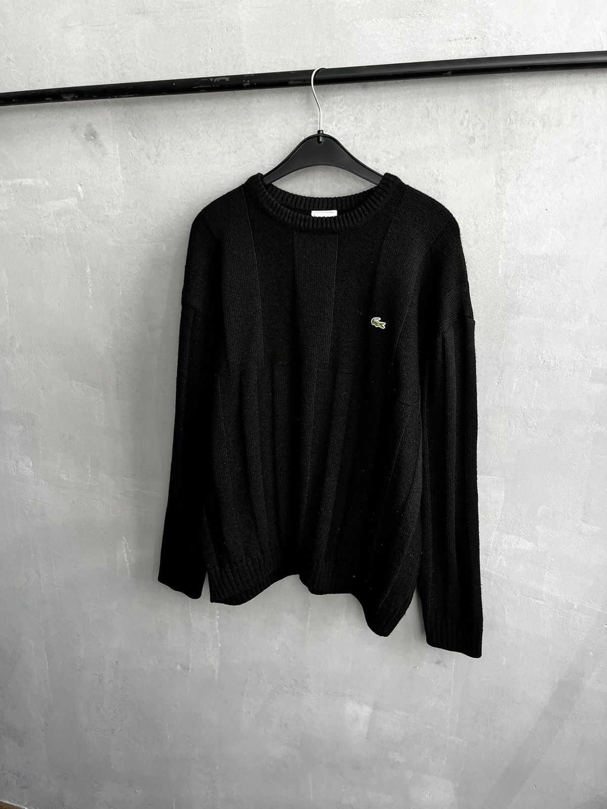 Lacoste × Vintage Lacoste black knit sweater vintage Size US XL / EU 56 / 4 - 1 Thumbnail