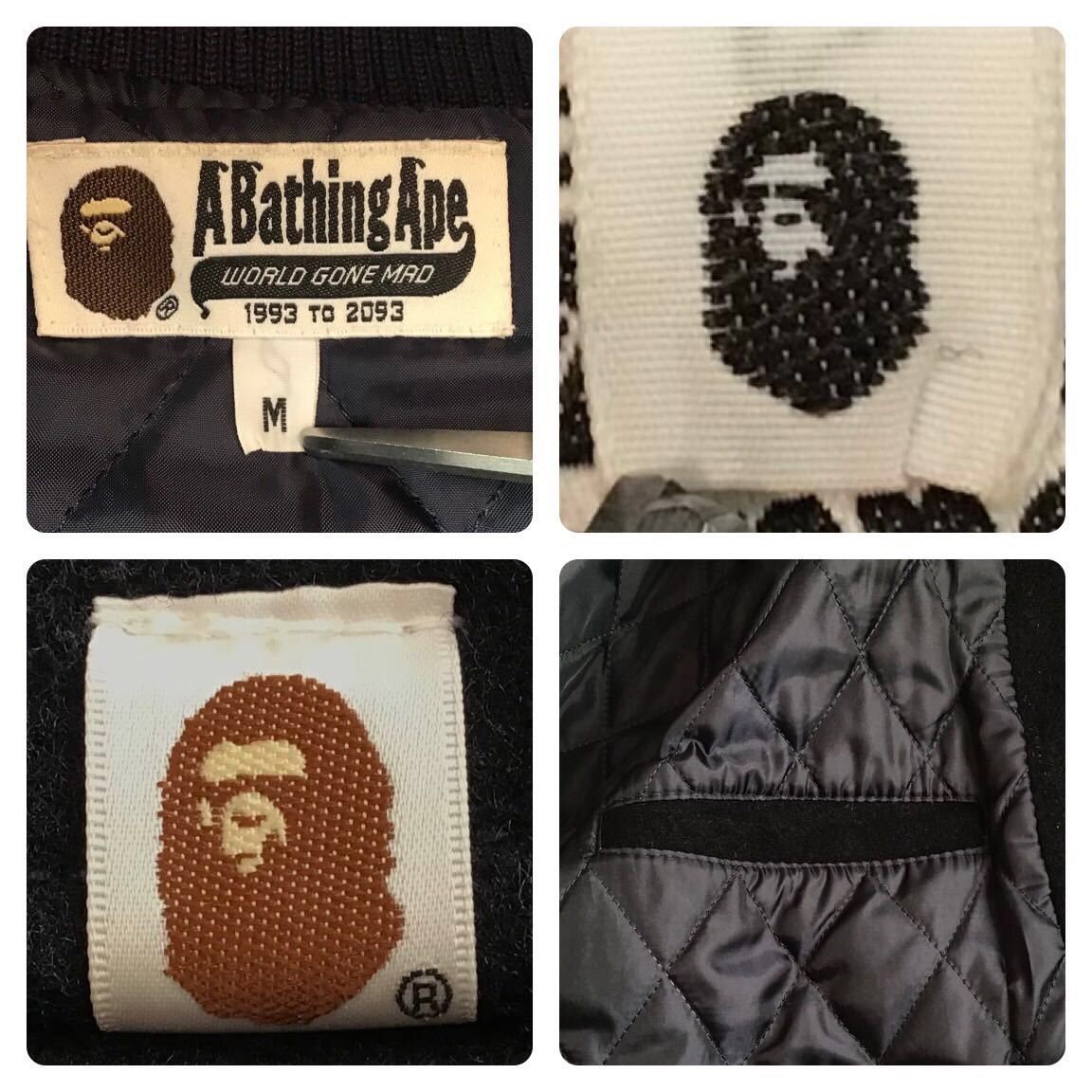 Bape Sleeve leather BAPE STA LOGO varsity jacket a bathing ape Size US M / EU 48-50 / 2 - 9 Thumbnail