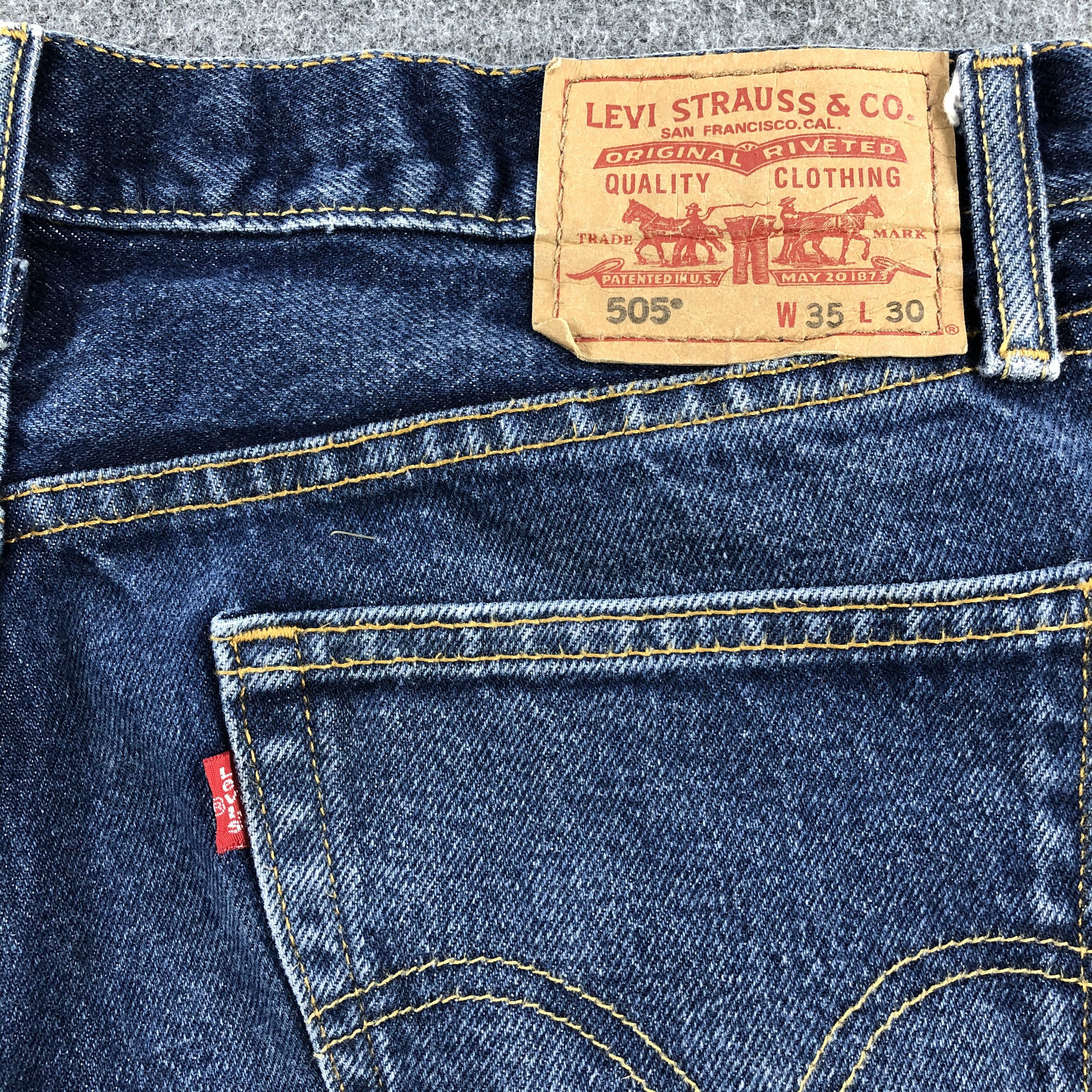 Levi's Faded Blue Vintage Levis 505 Jeans Straight Denim-J1055 Size US 35 - 5 Thumbnail