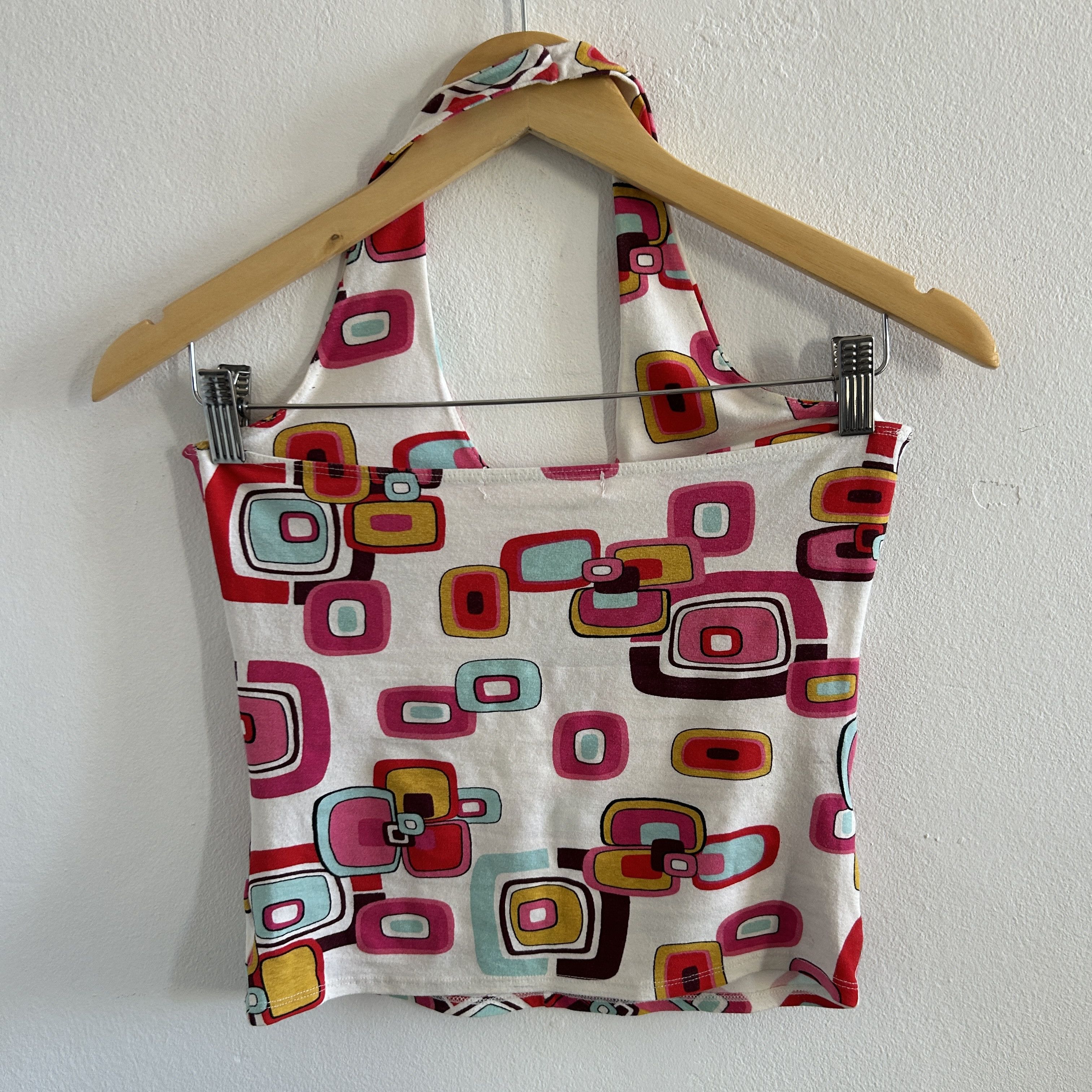 Vintage Vintage Y2K Geometric Print Halter Top Size M / US 6-8 / IT 42-44 - 11 Thumbnail