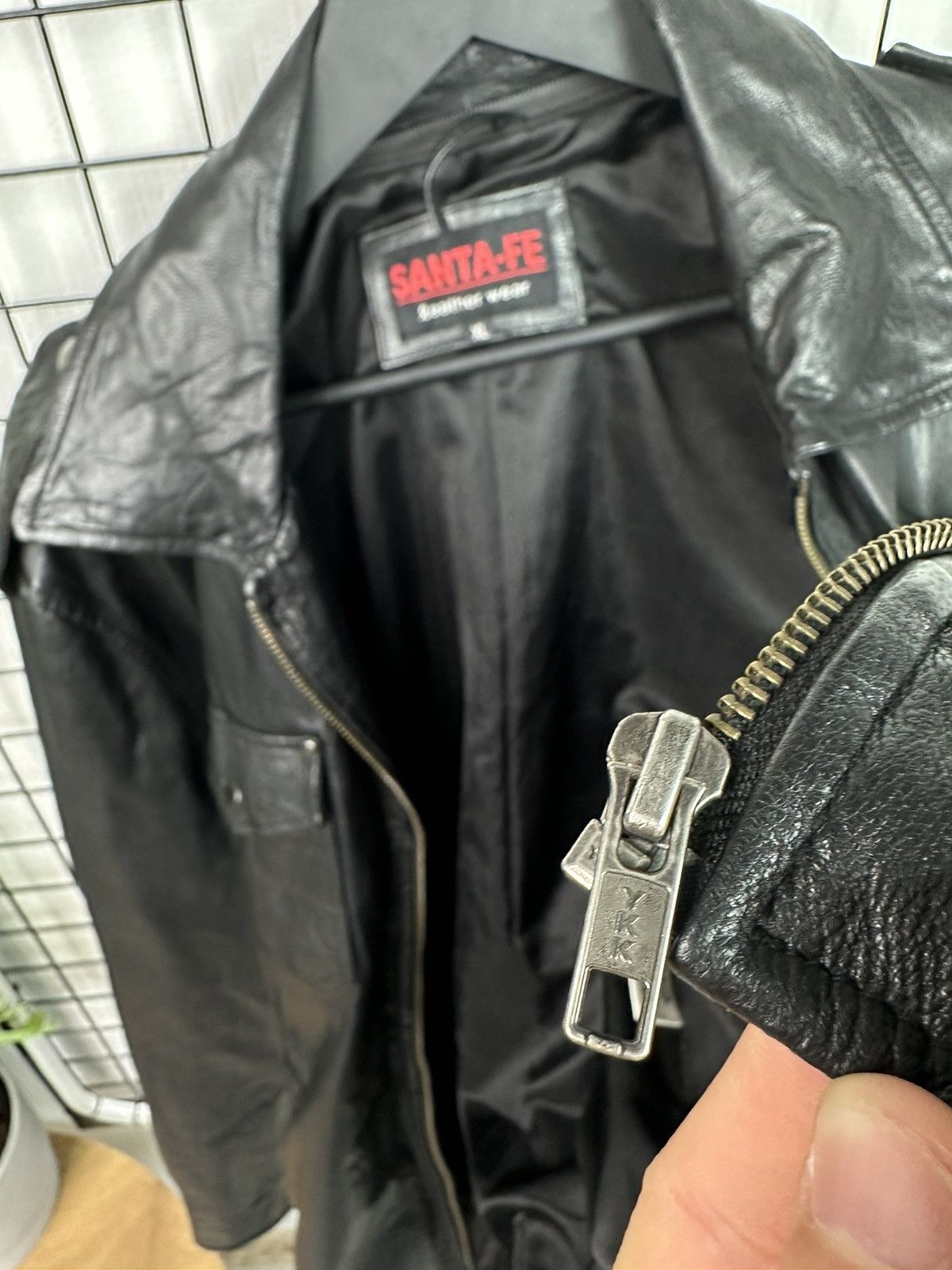 Vintage Leather Jacket Santa-Fe Vintage Men XL Black Size US XL / EU 56 / 4 - 8 Thumbnail