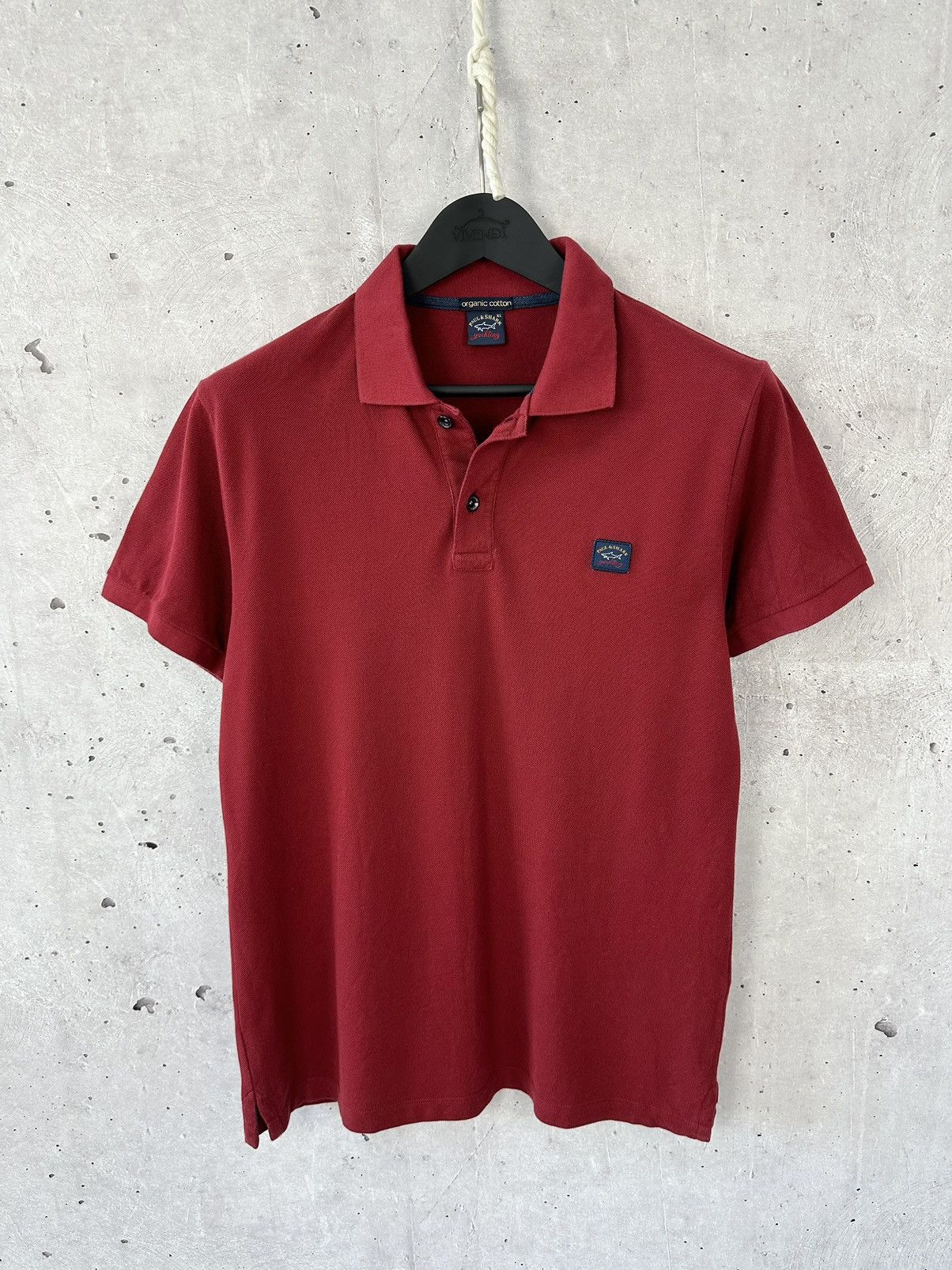 Paul & Shark Paul&Shark Organic Cotton Burgundy Logo Short Sleeve Polo Size US M / EU 48-50 / 2 - 1 Thumbnail