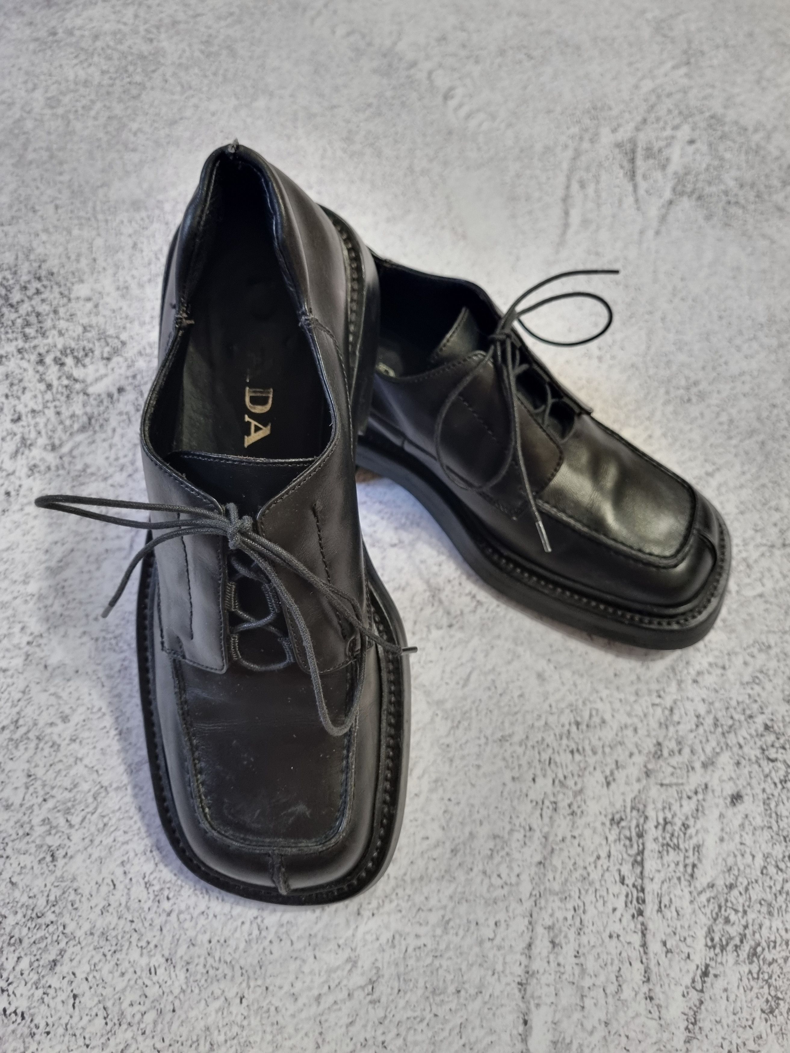 Vintage Archive 90S Prada Leather Loafers Shoes - joarbit.com