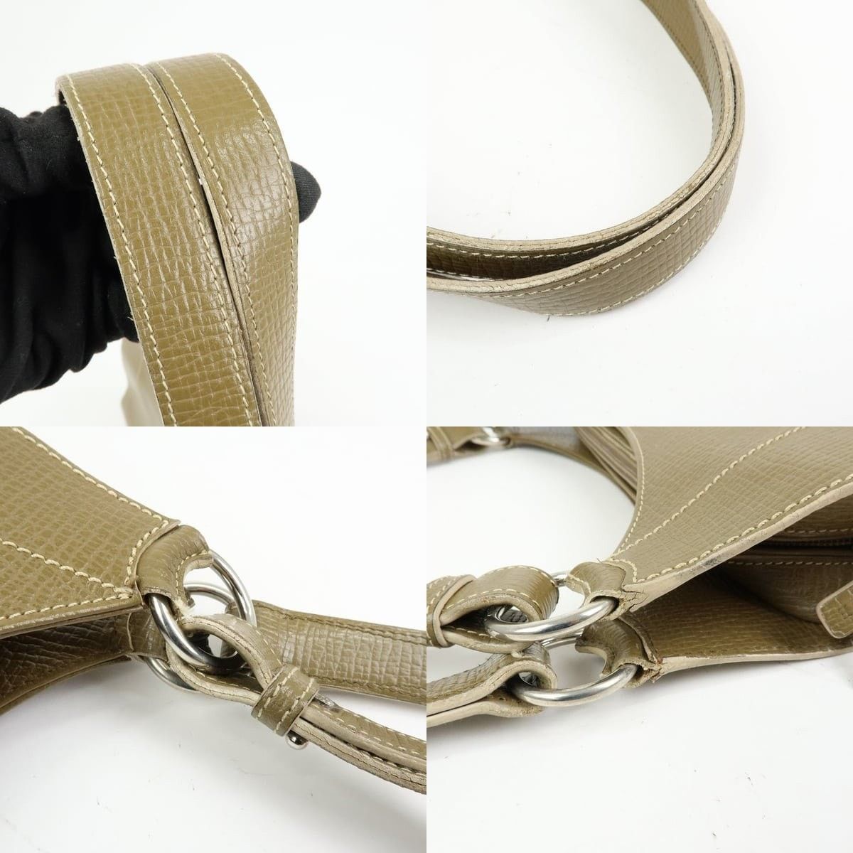 Loewe Loewe Logo Calfskin Shoulder Bag Green Size ONE SIZE - 4 Thumbnail