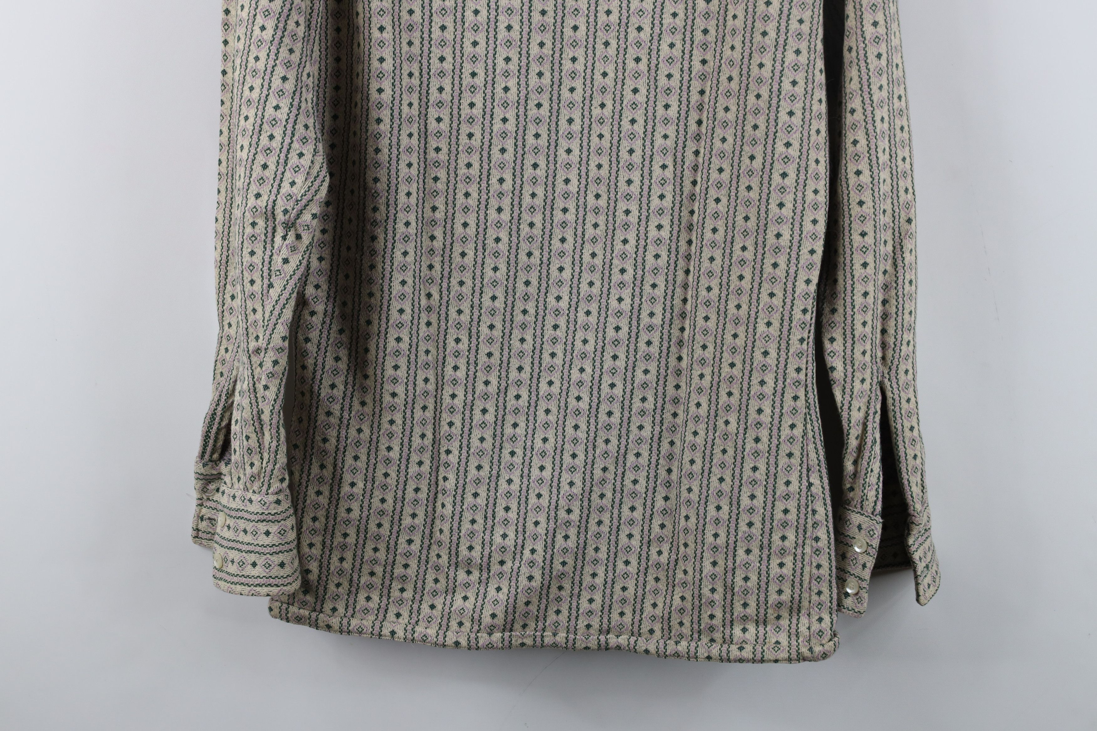 Vintage Vintage 60s 70s Streetwear Knit Collared Button Shirt Size US S / EU 44-46 / 1 - 10 Thumbnail