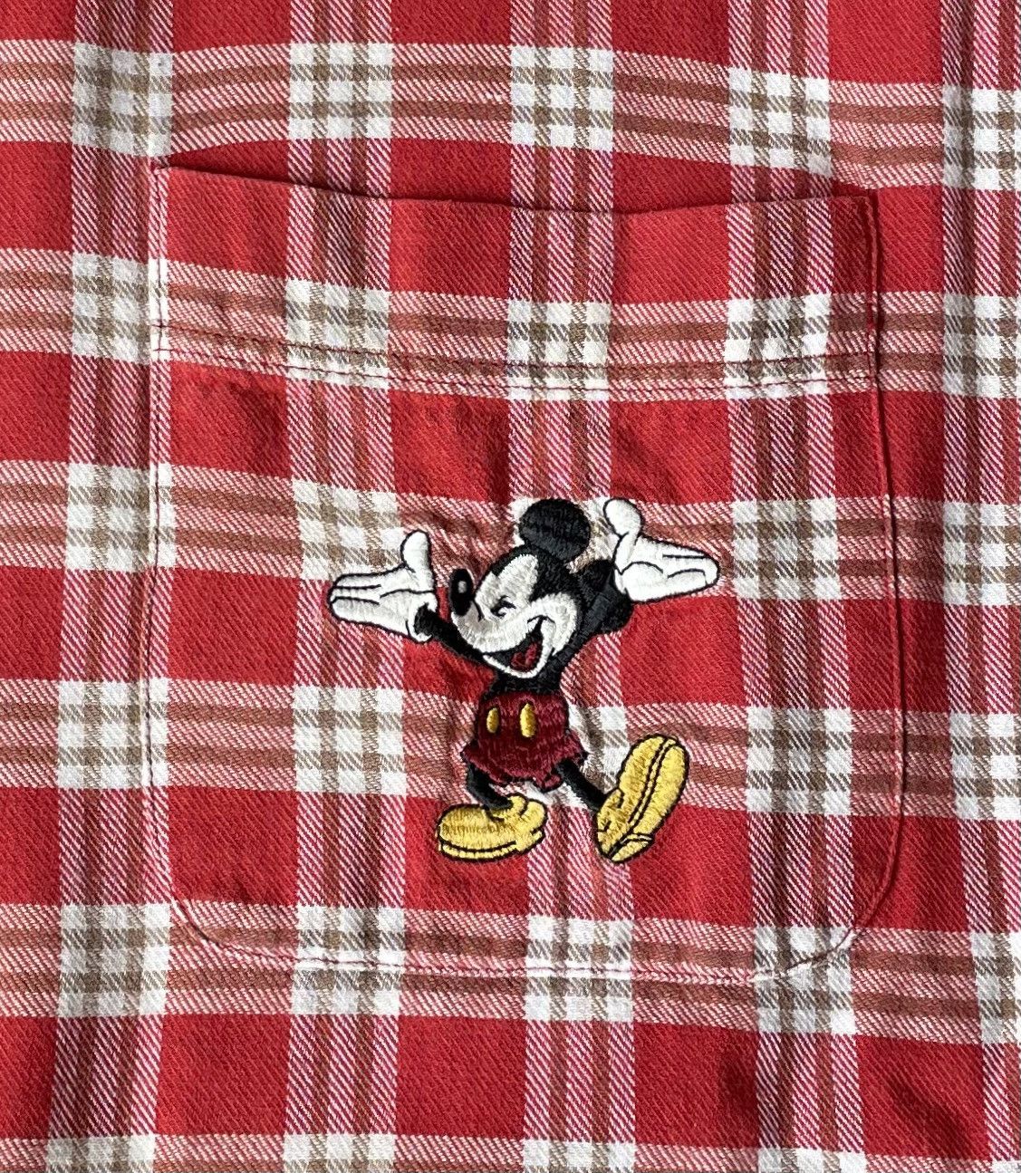 Disney Vintage 90s Disney Store Plaid Mickey Mouse Button Shirt Size US XL / EU 56 / 4 - 3 Thumbnail