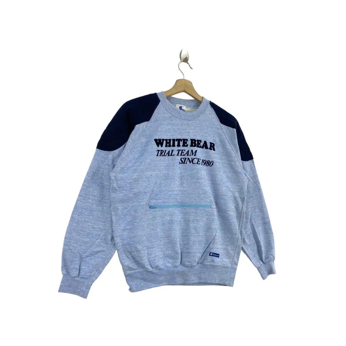Champion Vtg 90’ CHAMPION USA WHITE BEAR Trial Team Sweatshirt Logo Size US L / EU 52-54 / 3 - 5 Thumbnail