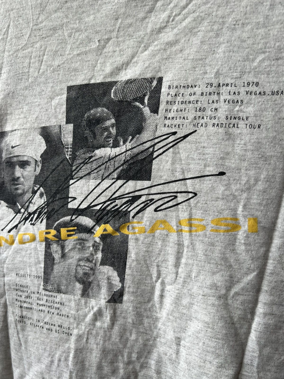 Vintage 90’S Andre Agassi US Open vintage t shirt Size US M / EU 48-50 / 2 - 15 Thumbnail
