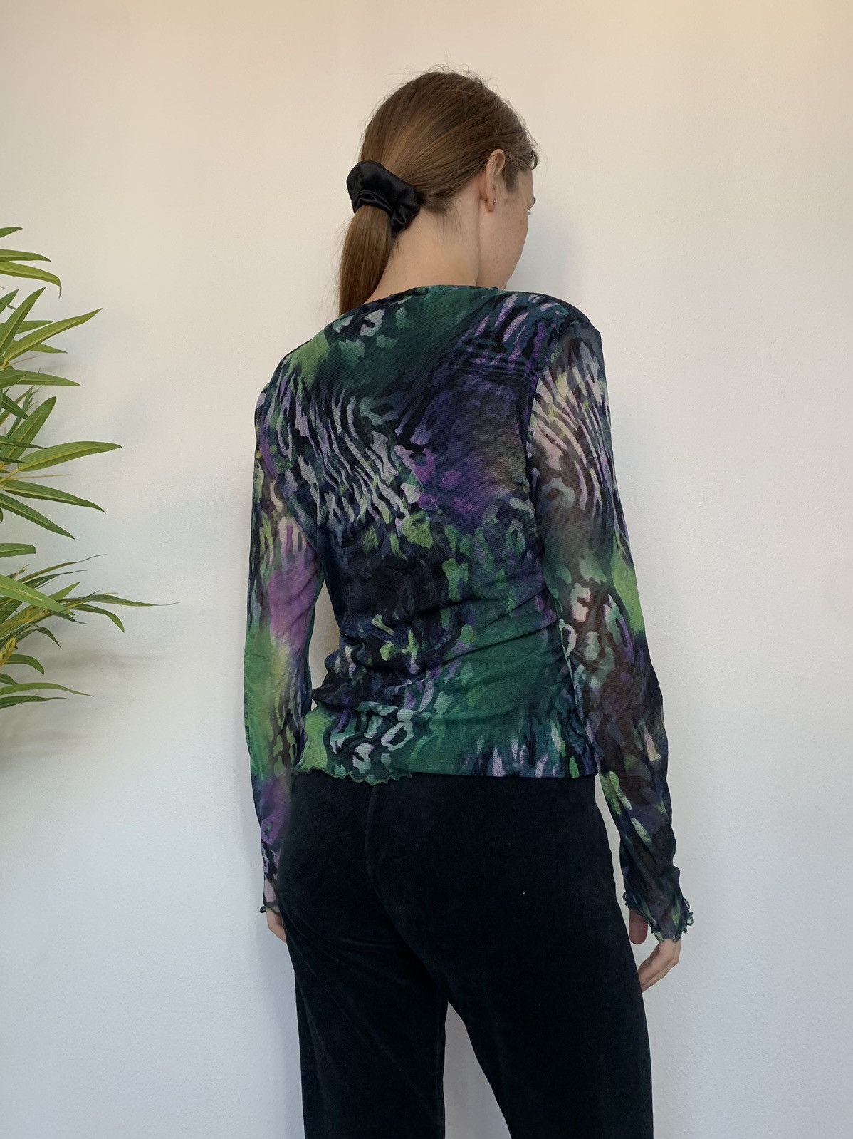 Vintage MESH MADE IN ITALY JAMES LAKELAND Y2K LONG SLEEVE TOP Size S / US 4 / IT 40 - 2 Thumbnail