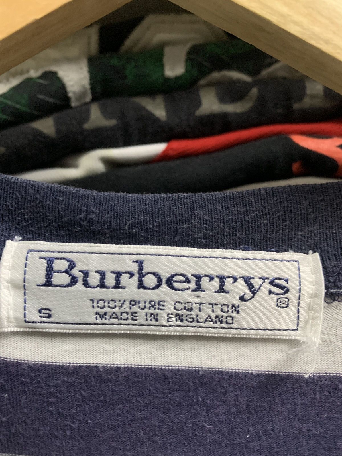Burberry × Vintage Vintage Burberrys Embroidery Logo Navy Stripe Size US S / EU 44-46 / 1 - 7 Thumbnail